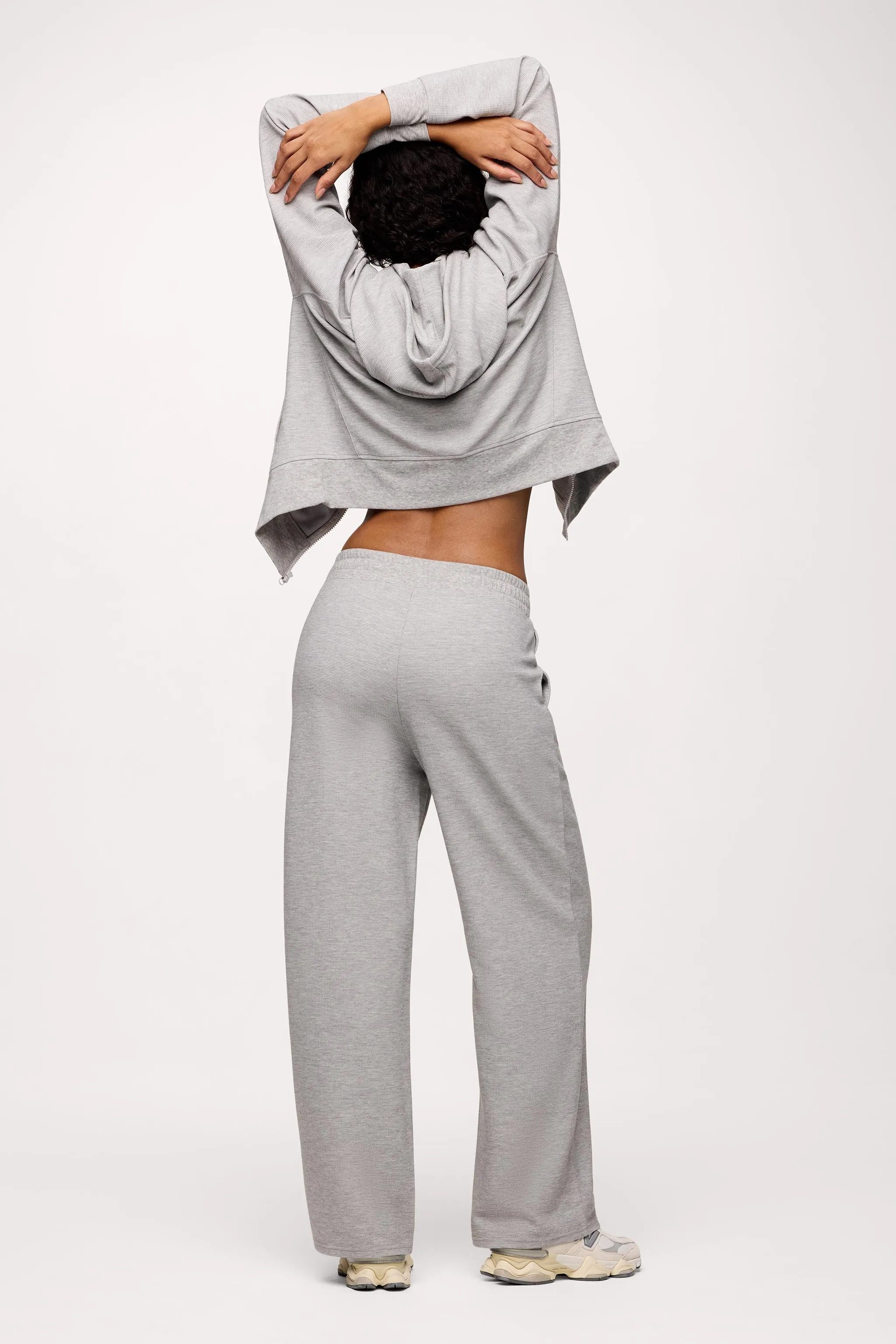 Performance Waffle Wide Leg Pant | Heather Grey sold by nuuds product image thumbnail 5