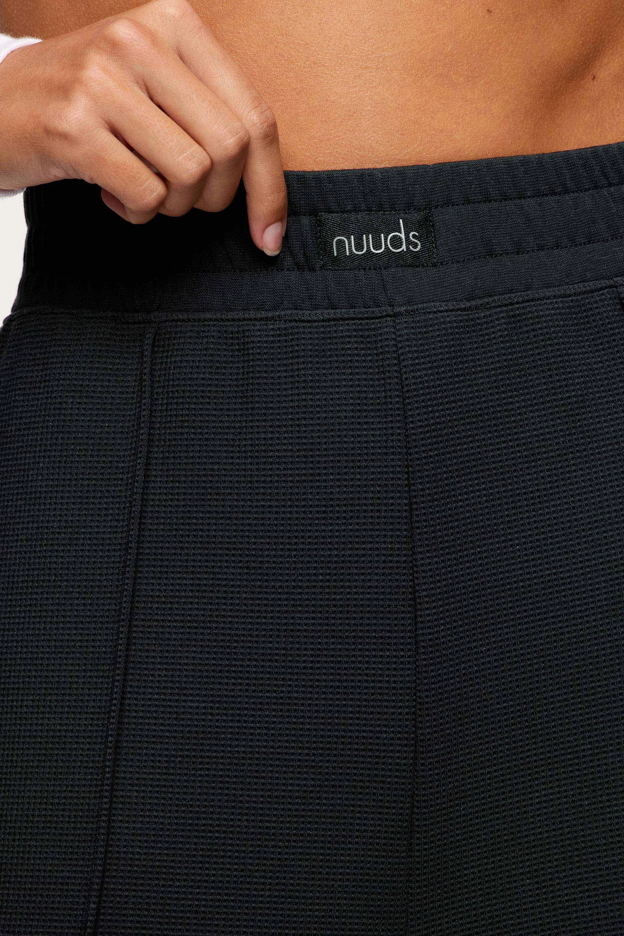Performance Waffle Wide Leg Pant | Black sold by nuuds product image thumbnail 4