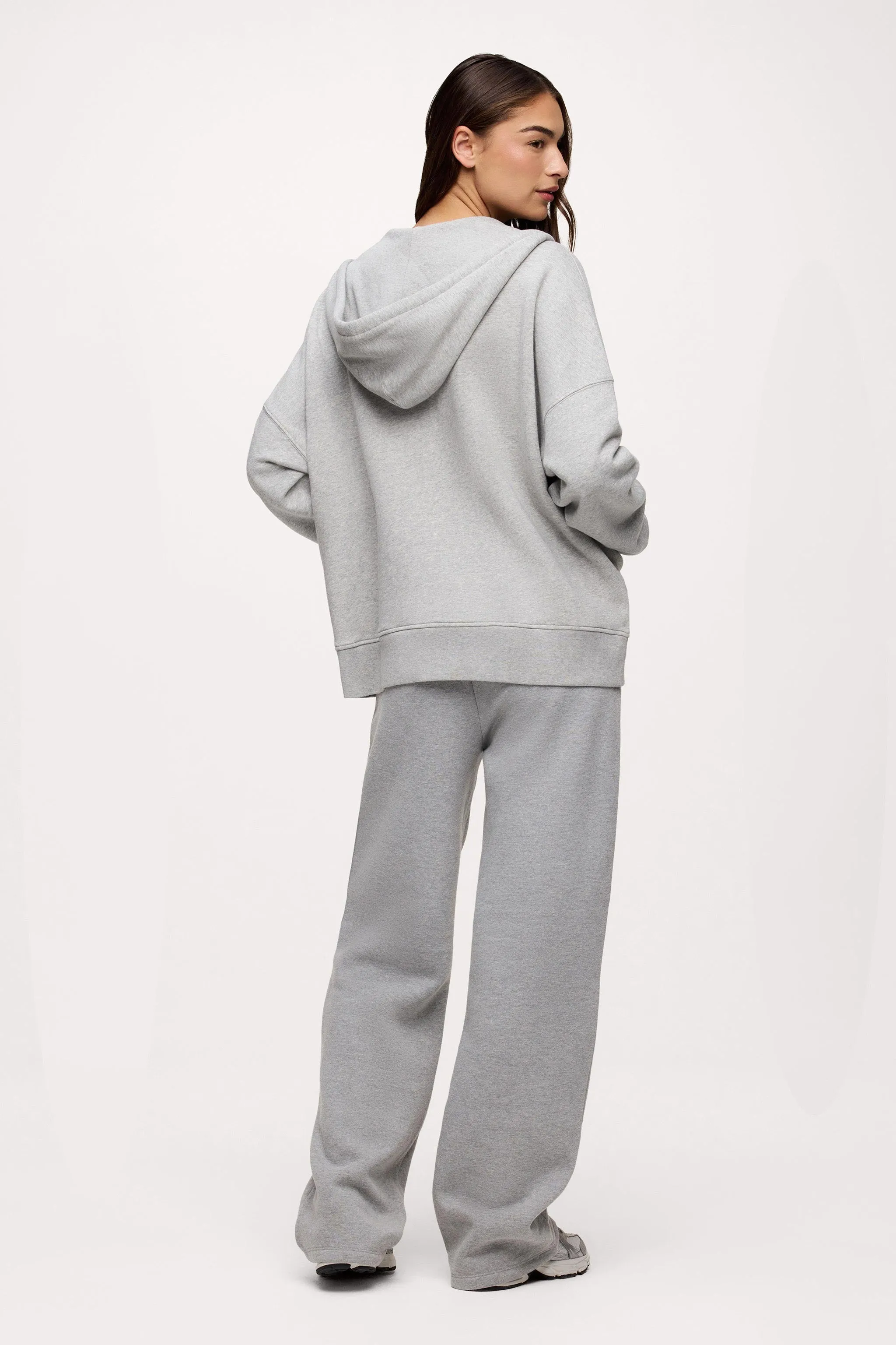 Core Fleece Two Way Zip Hoodie | Heather Grey sold by nuuds product image thumbnail 5