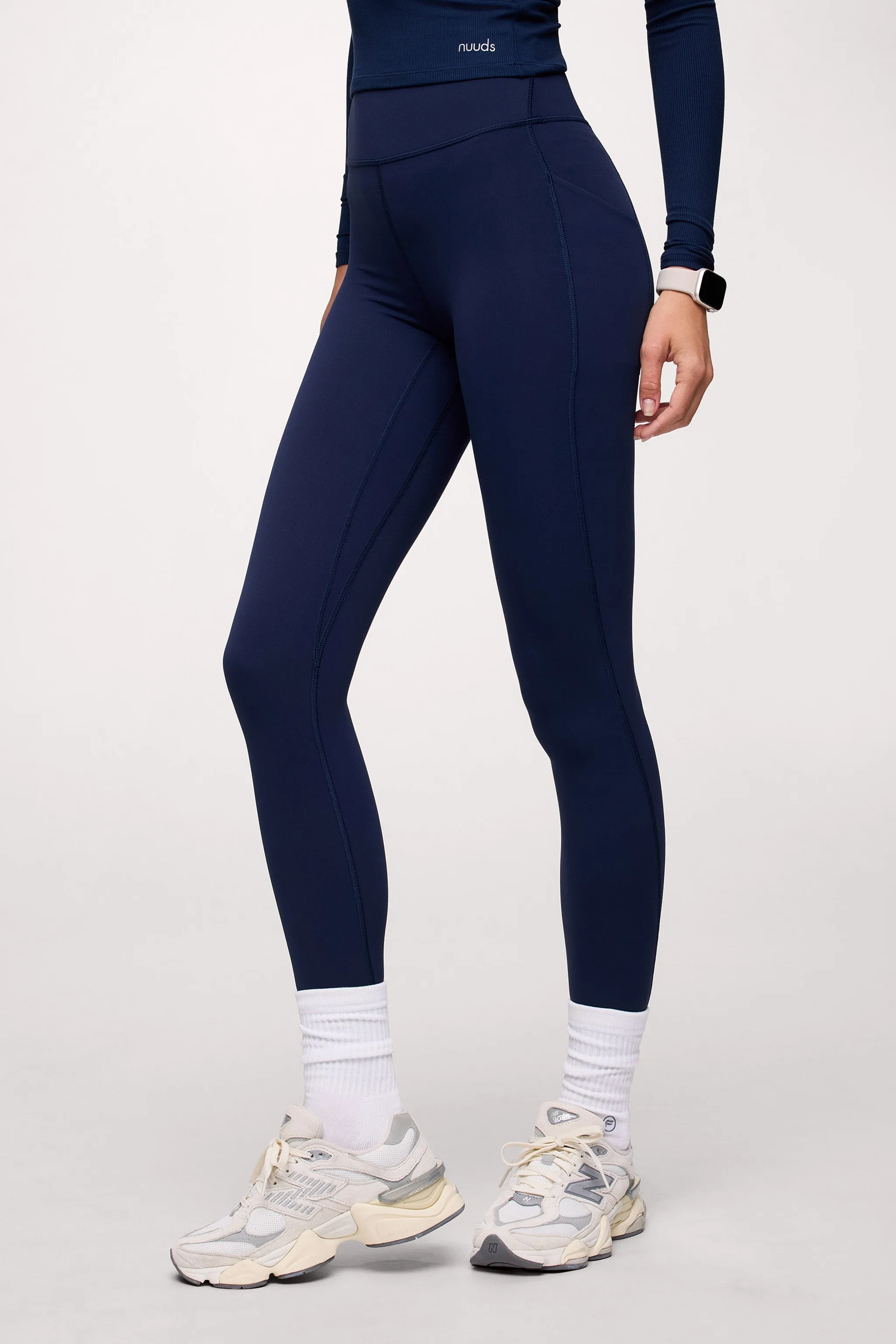 Motion Legging with Pocket | Navy sold by nuuds product image thumbnail 3