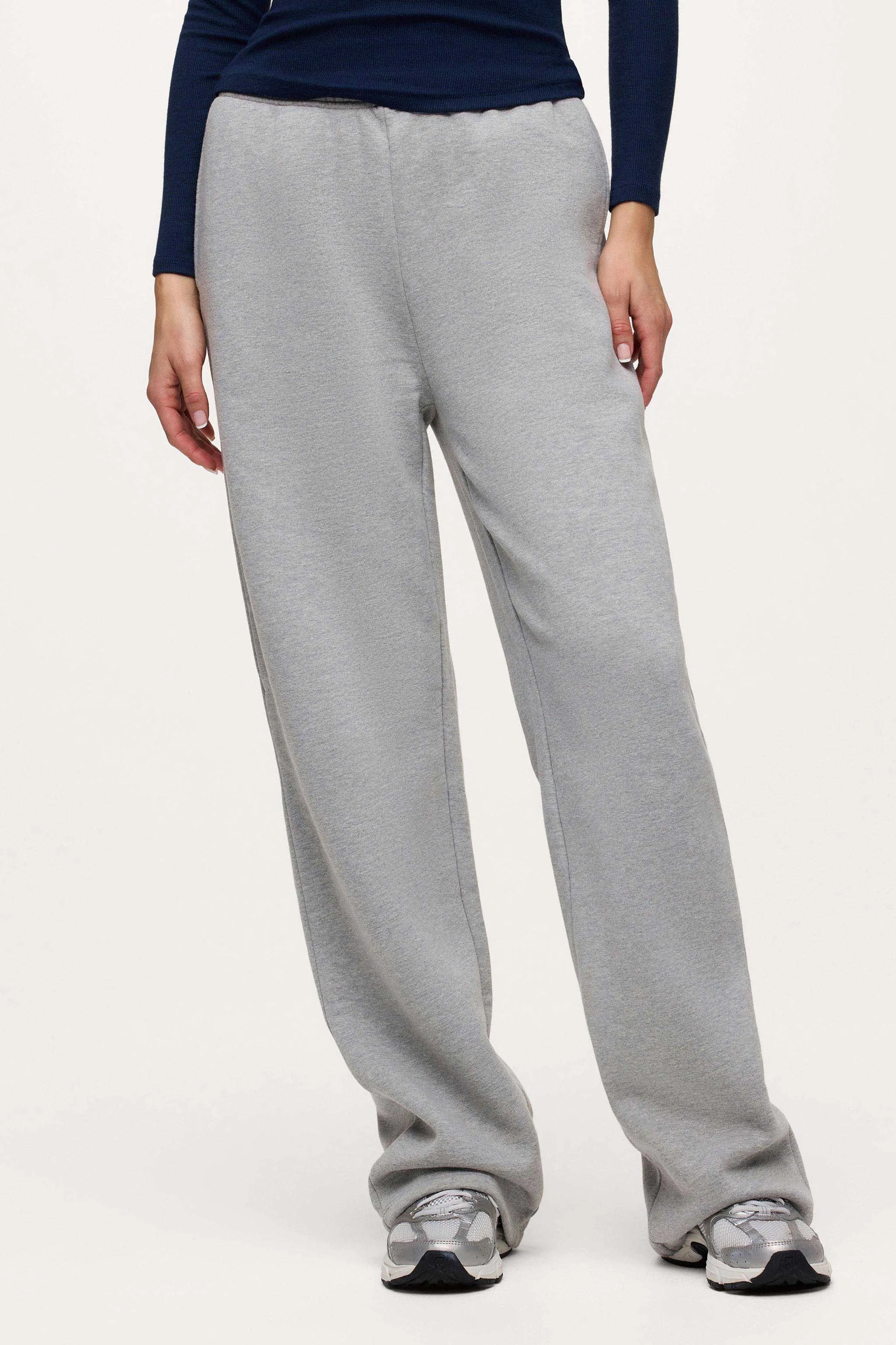 Core Fleece Wide Leg Sweatpant | Heather Grey sold by nuuds product image thumbnail 2