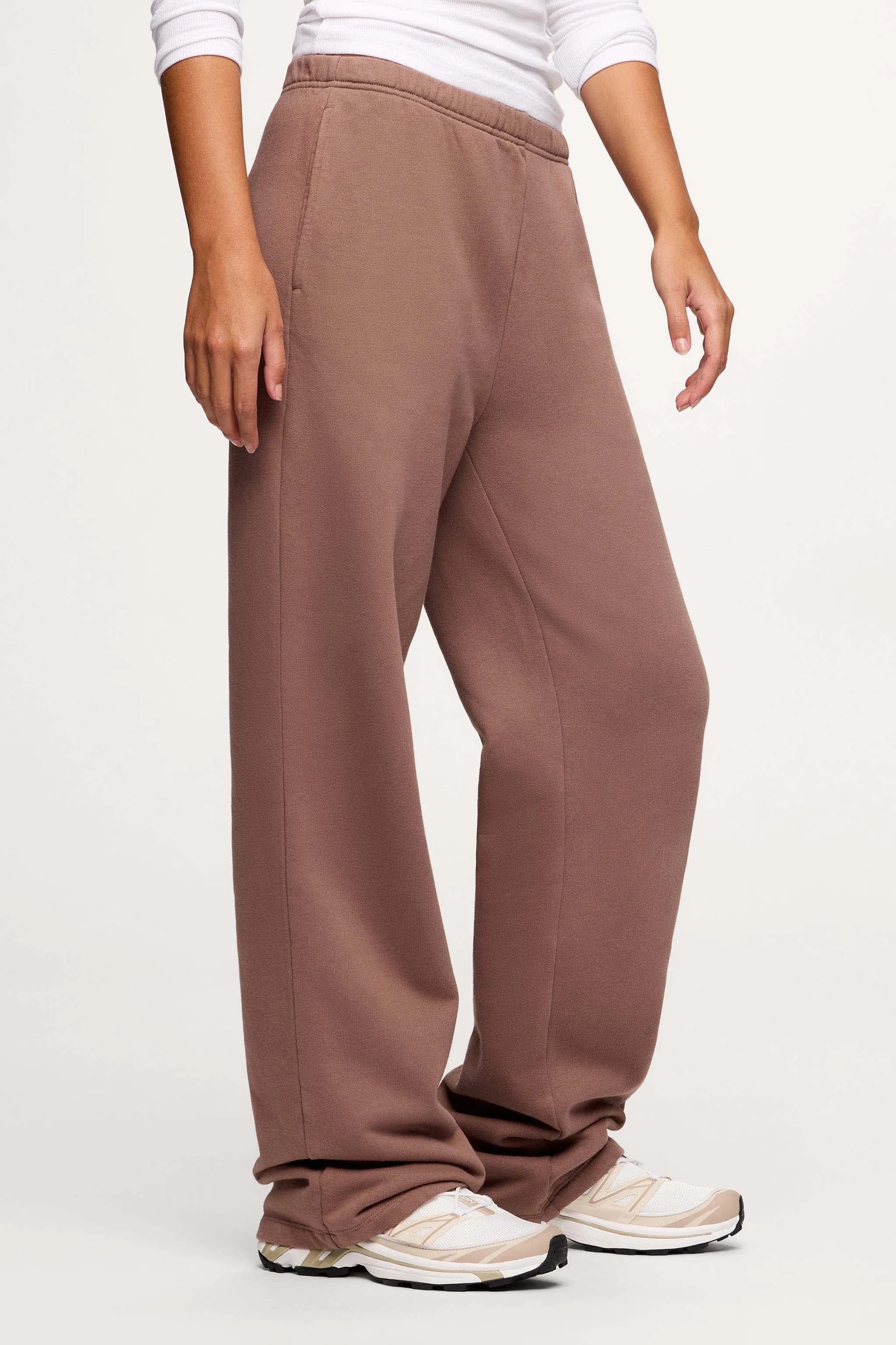 Core Fleece Wide Leg Sweatpant | Cocoa sold by nuuds product image thumbnail 3