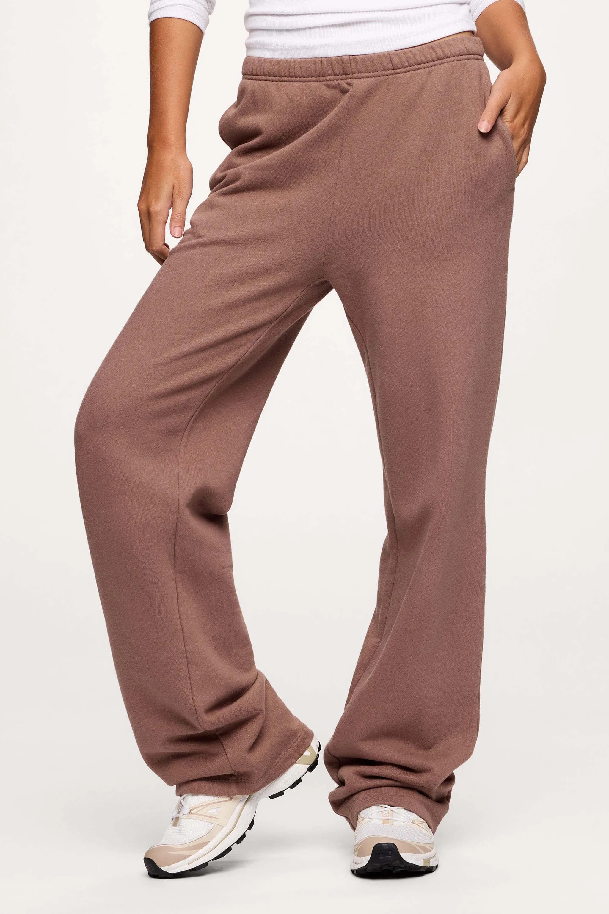 Core Fleece Wide Leg Sweatpant | Cocoa sold by nuuds product image thumbnail 2