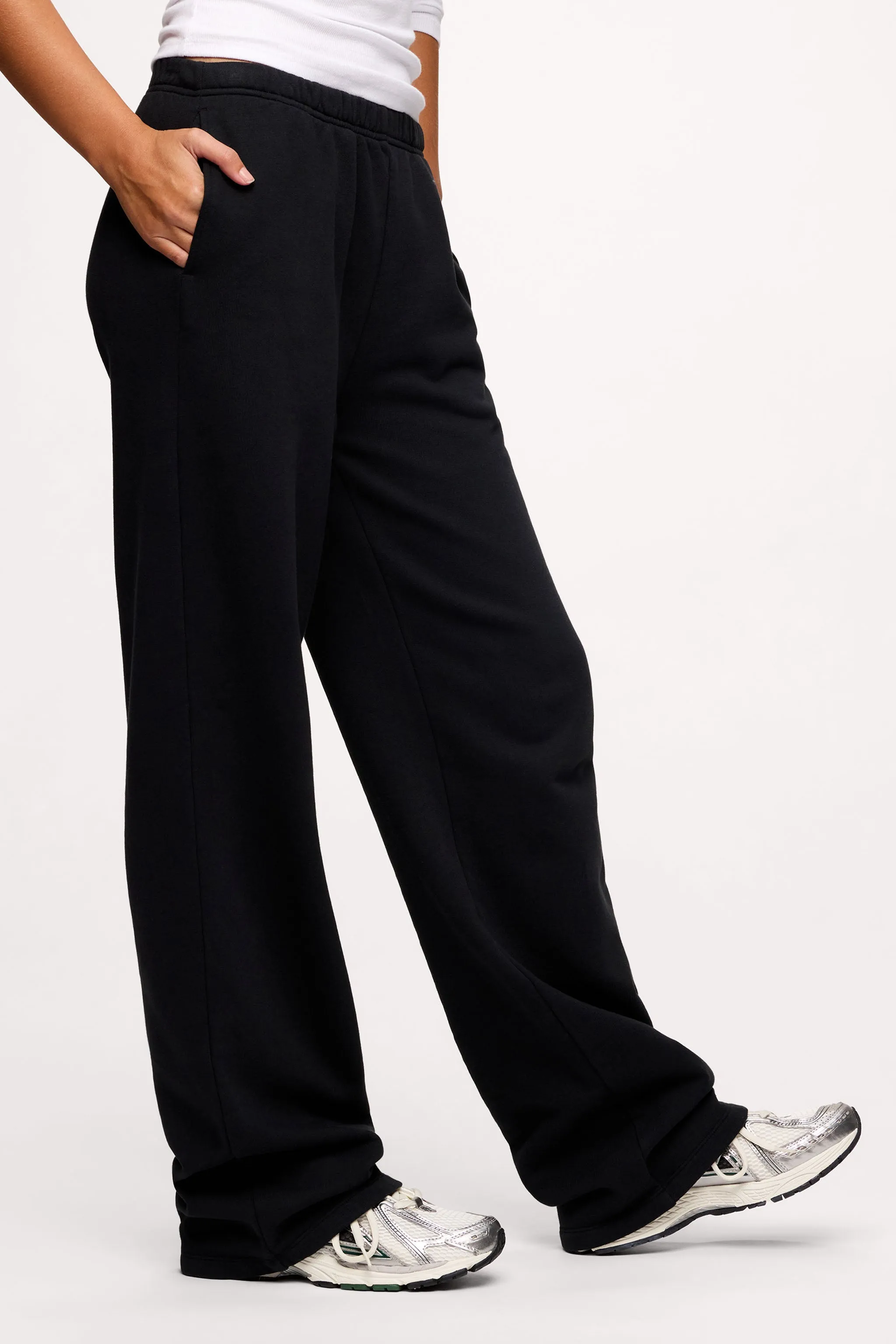 Core Fleece Wide Leg Sweatpant | Black sold by nuuds product image thumbnail 3