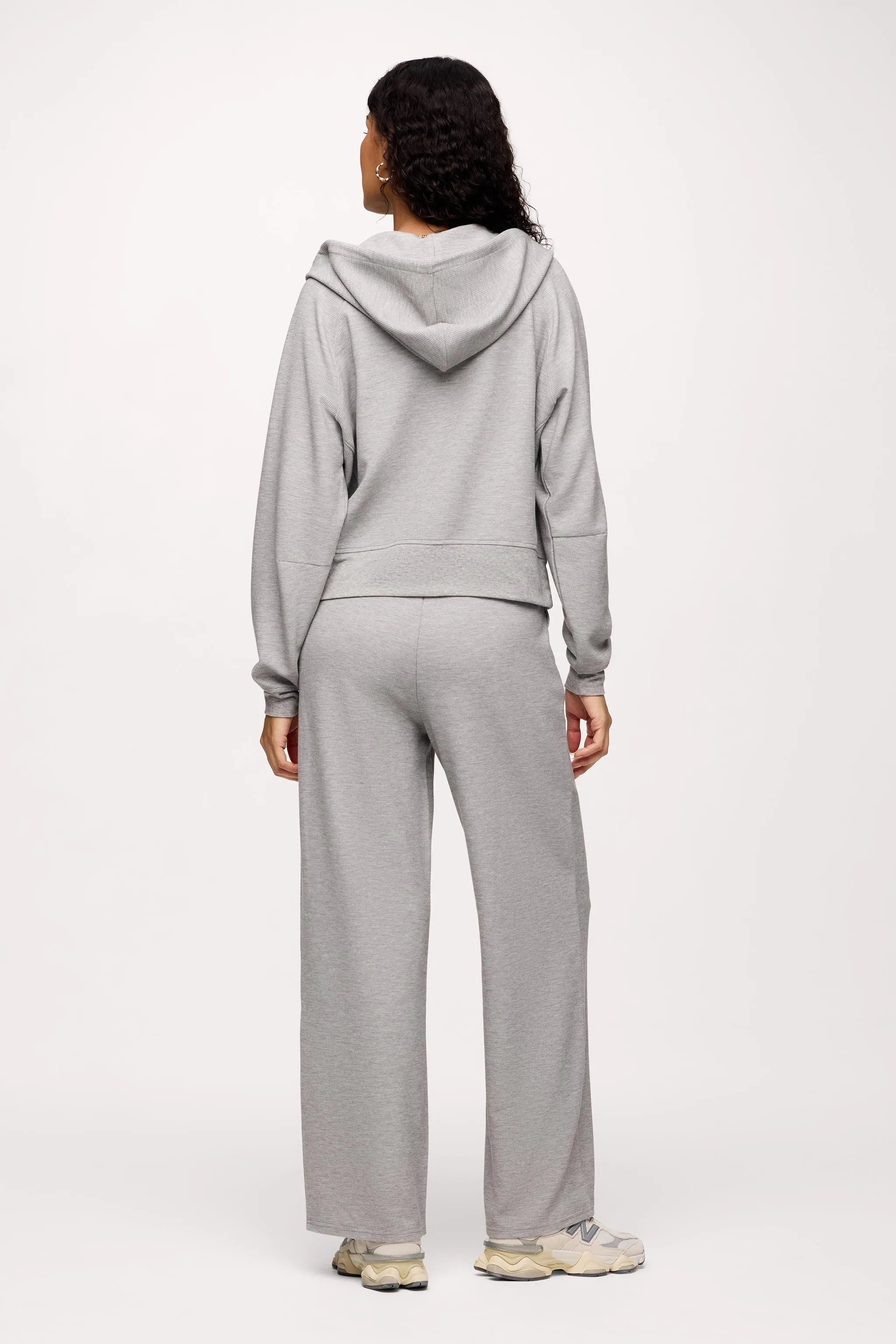 Performance Waffle Zip-Up Hoodie | Heather Grey sold by nuuds product image thumbnail 5