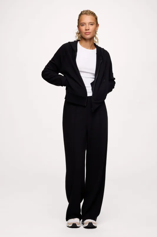 Performance Waffle Zip-Up Hoodie | Black sold by nuuds