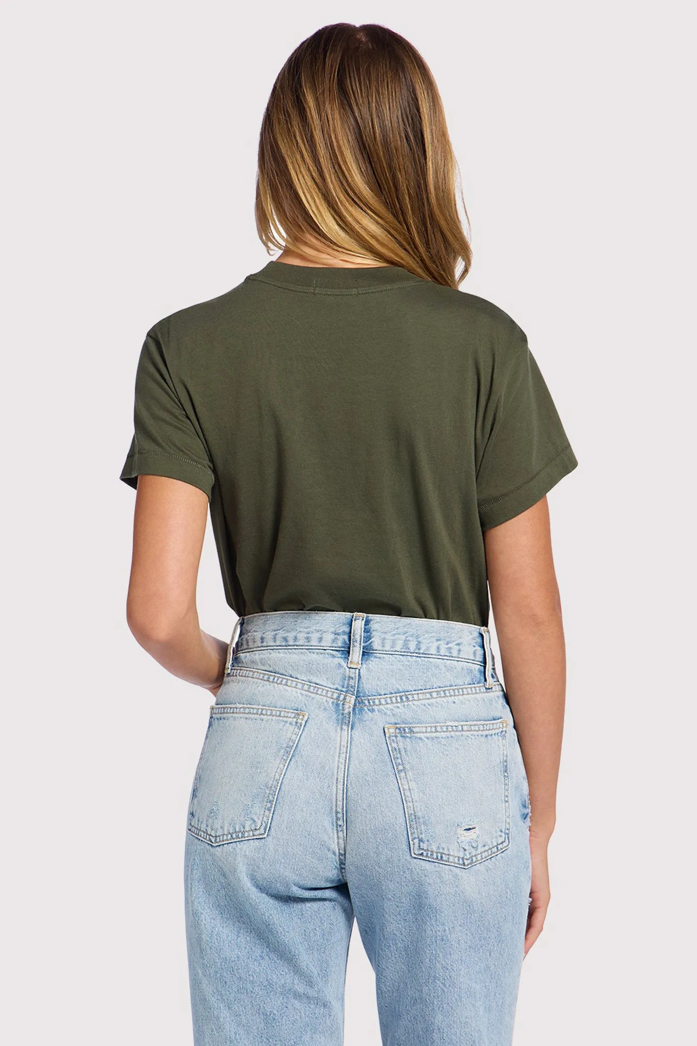 Soft Cotton Everyday T-Shirt Bodysuit | Darkest Olive sold by nuuds product image thumbnail 4