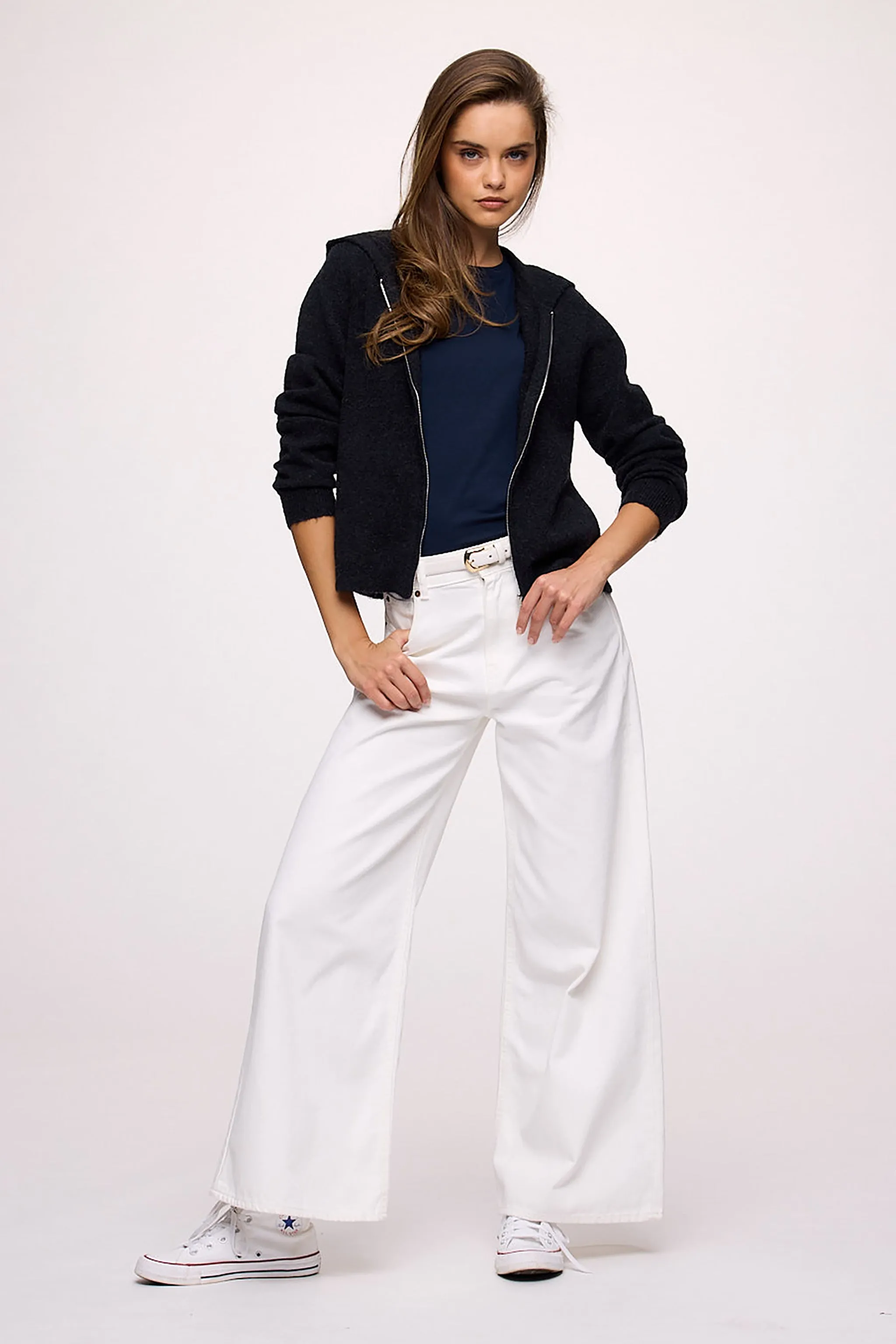 Cozy Knit Zip-Up Cardigan sold by nuuds product image thumbnail 2