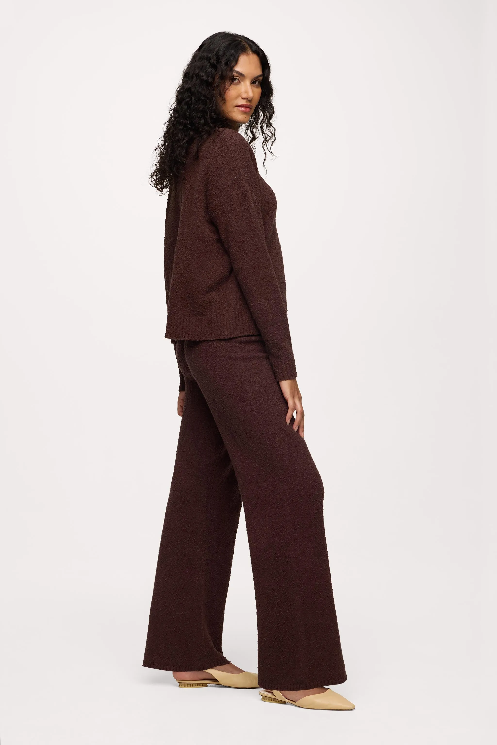 Boucle Sweater Pant | Espresso sold by nuuds product image thumbnail 3