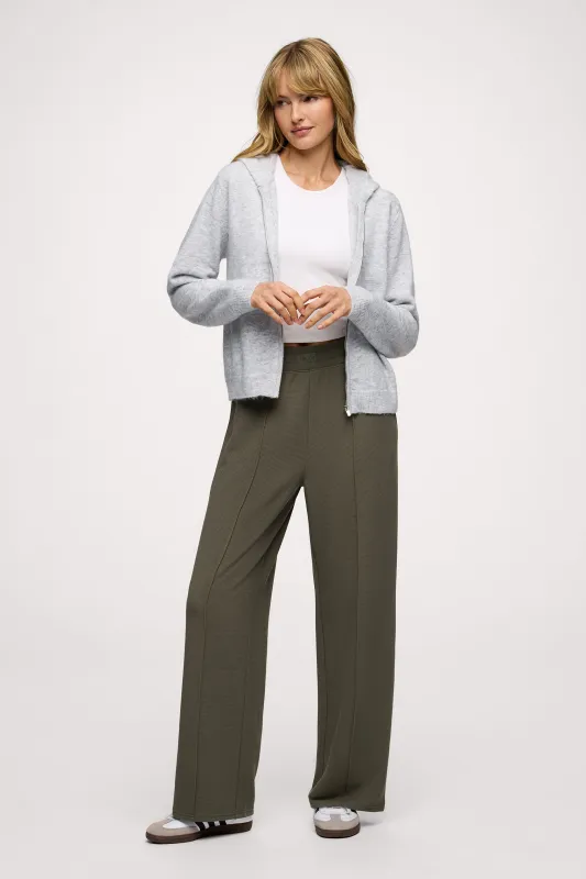 Cozy Knit Zip-Up Cardigan | Heather Grey made by nuuds