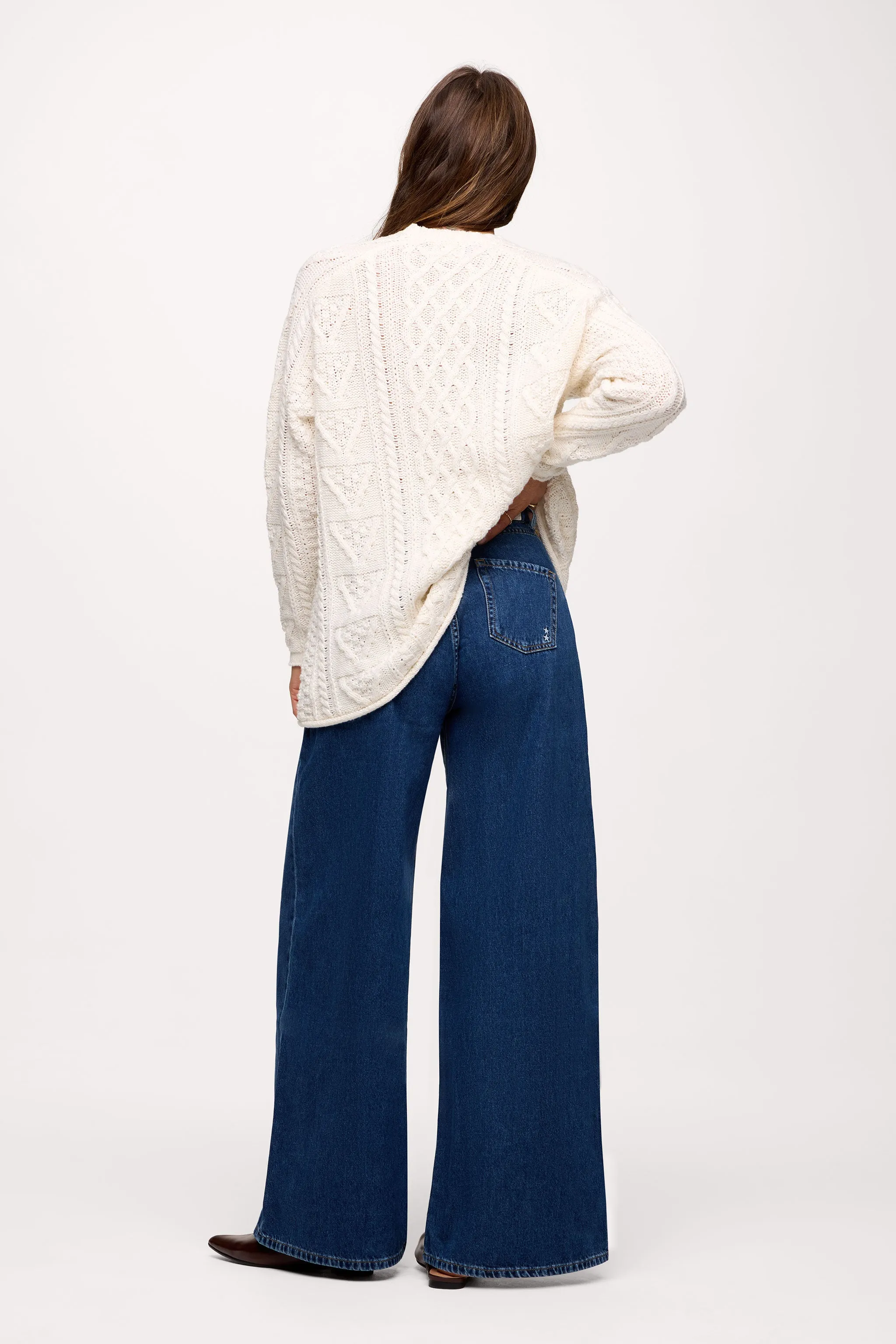 Heritage Cable Sweater | Pearl sold by nuuds product image thumbnail 5