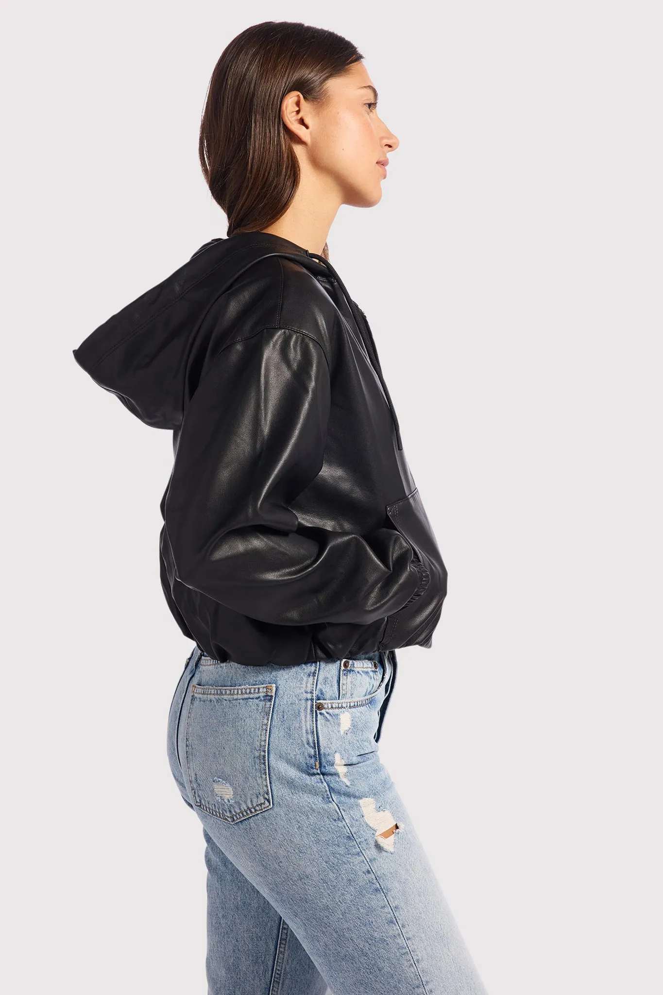 Vegan Leather Jacket | Black sold by nuuds product image thumbnail 3