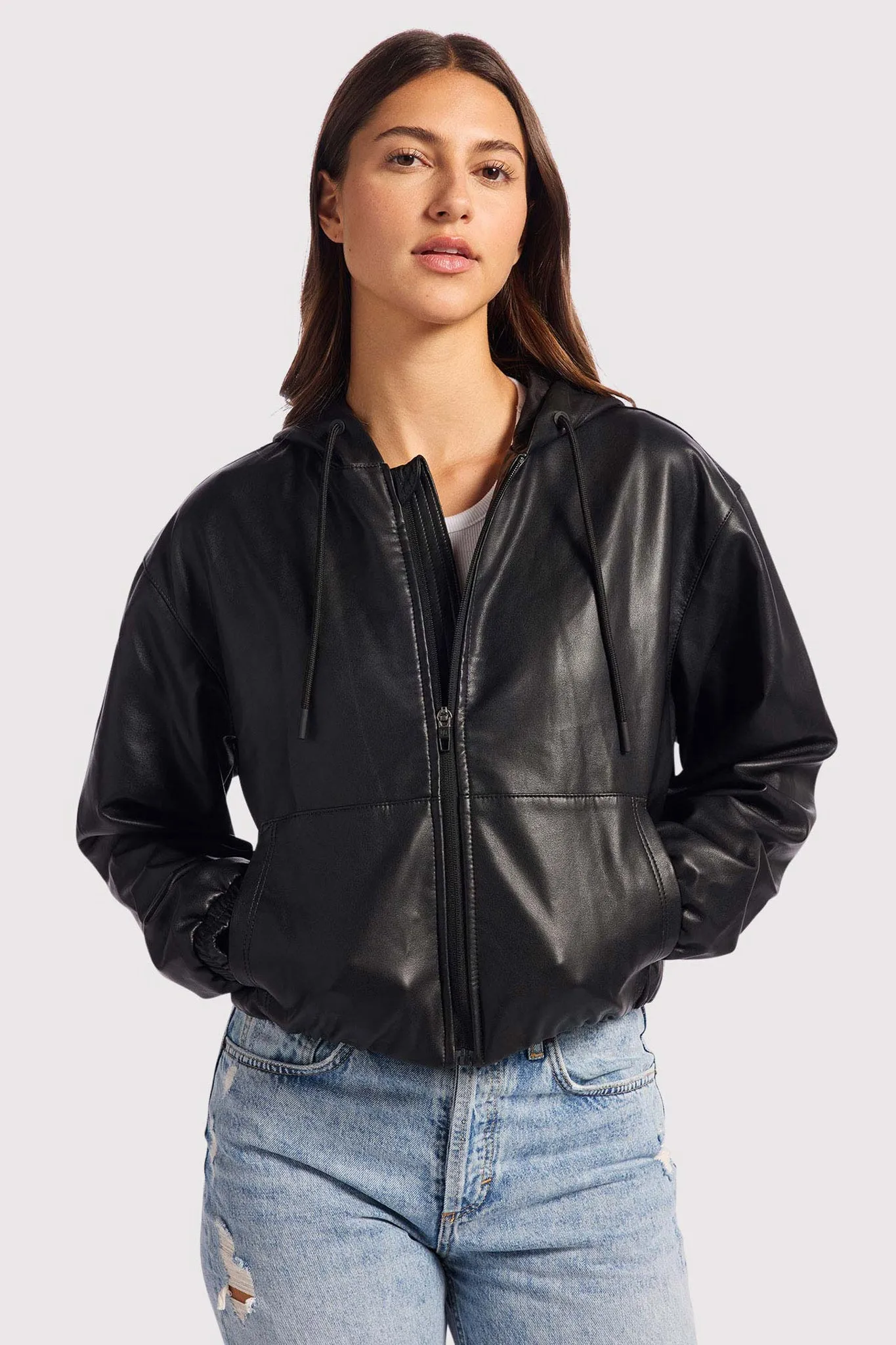Vegan Leather Jacket | Black sold by nuuds product image thumbnail 2