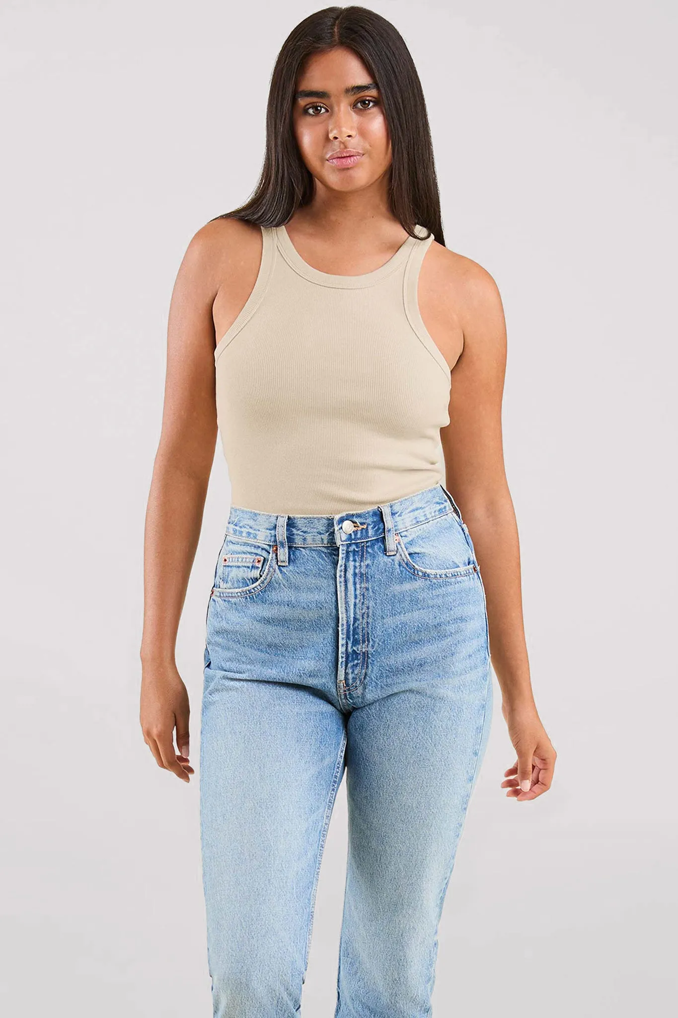 Essential Rib Tank Top sold by nuuds product image thumbnail 3