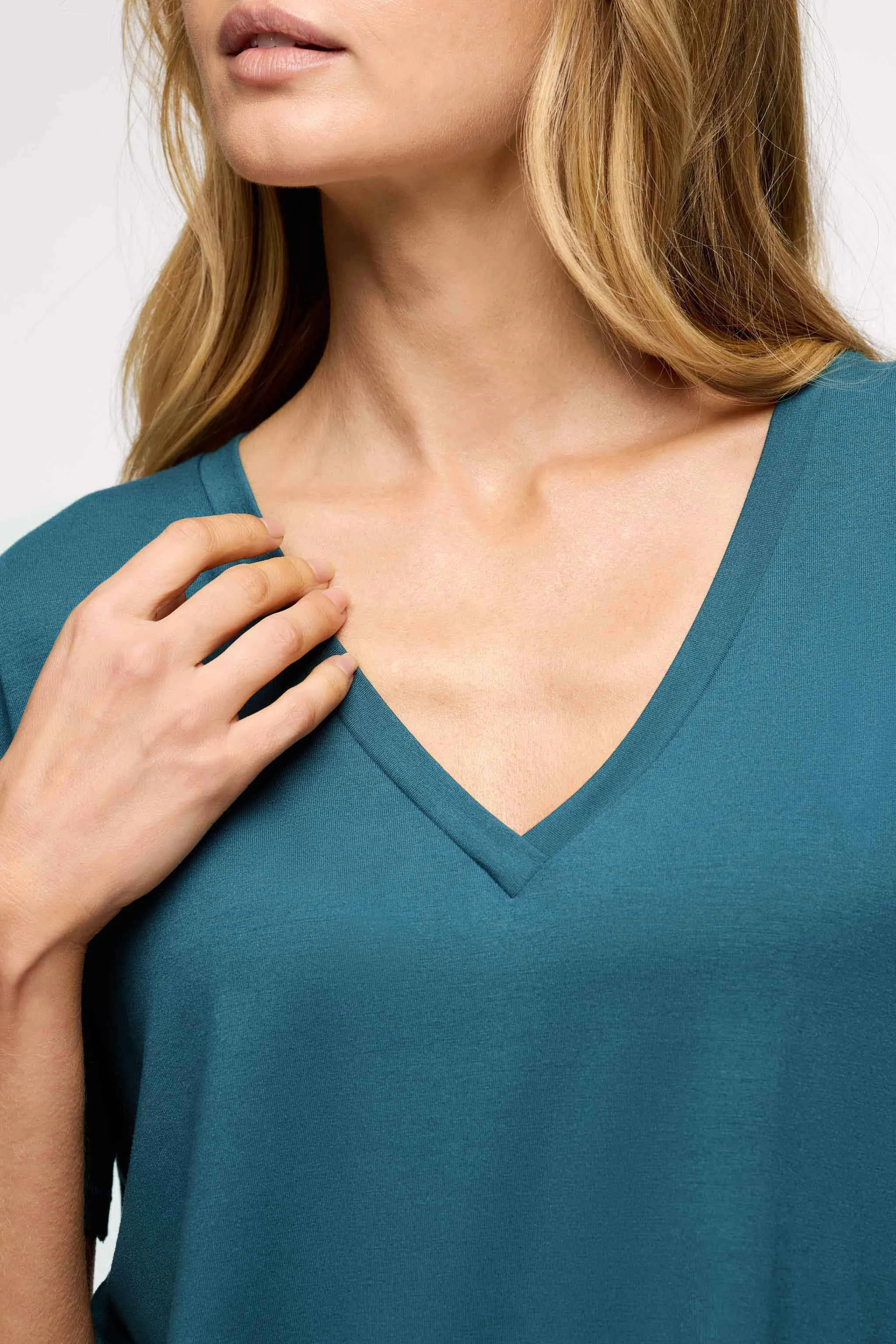 V-Neck Pajama Tee | Ocean sold by nuuds product image thumbnail 4