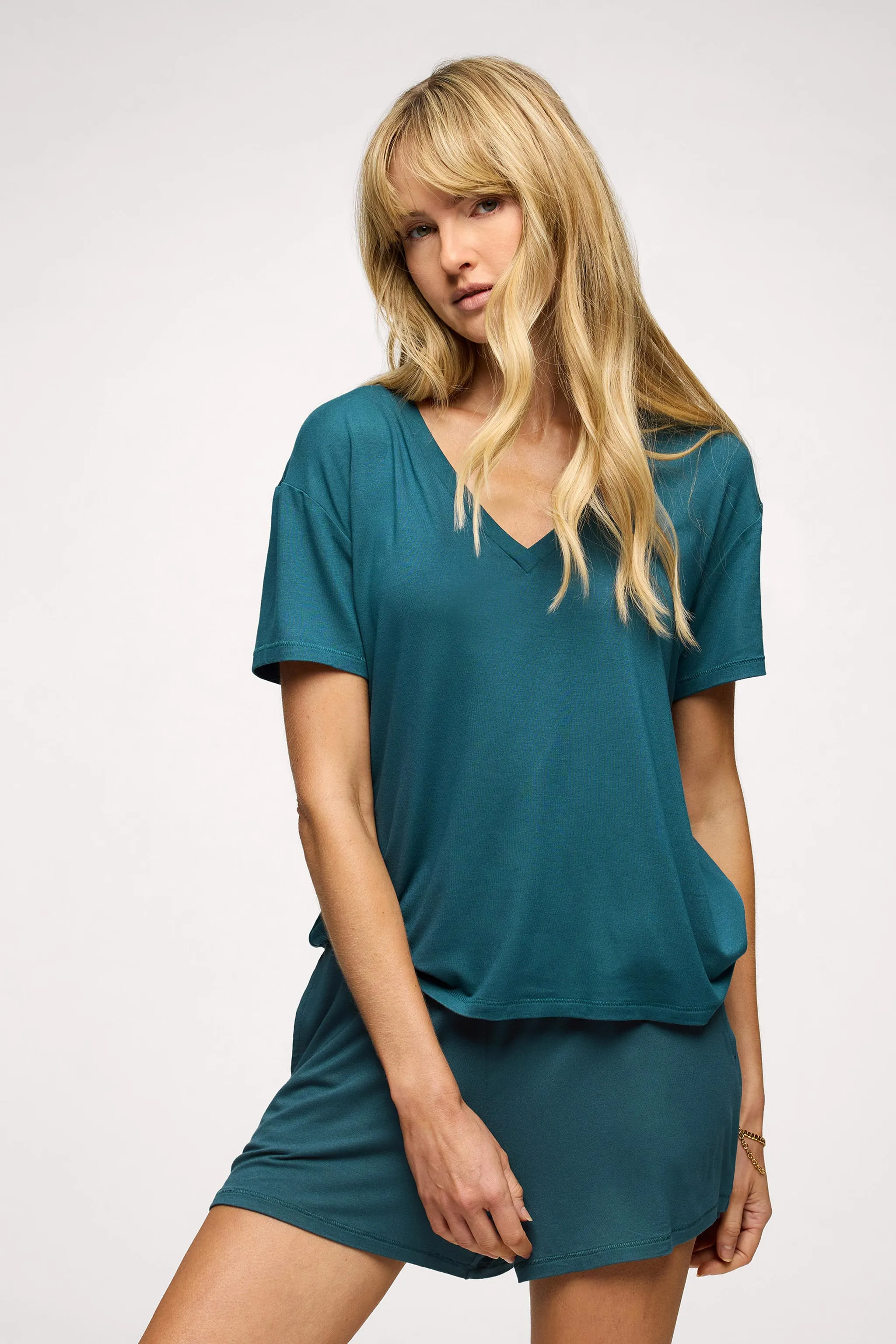 V-Neck Pajama Tee | Ocean sold by nuuds product image thumbnail 2