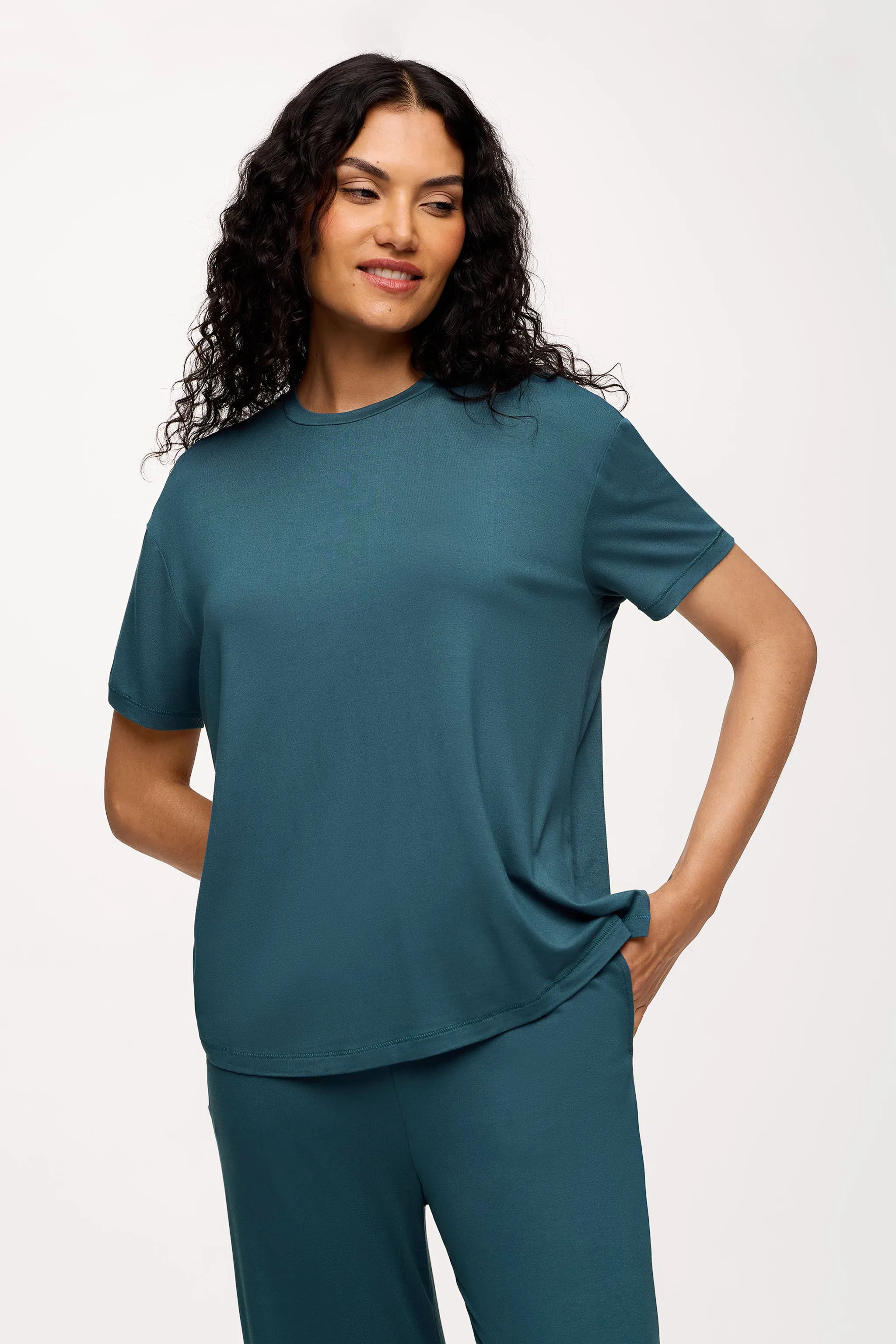 Boyfriend Pajama Tee | Ocean sold by nuuds product image thumbnail 2