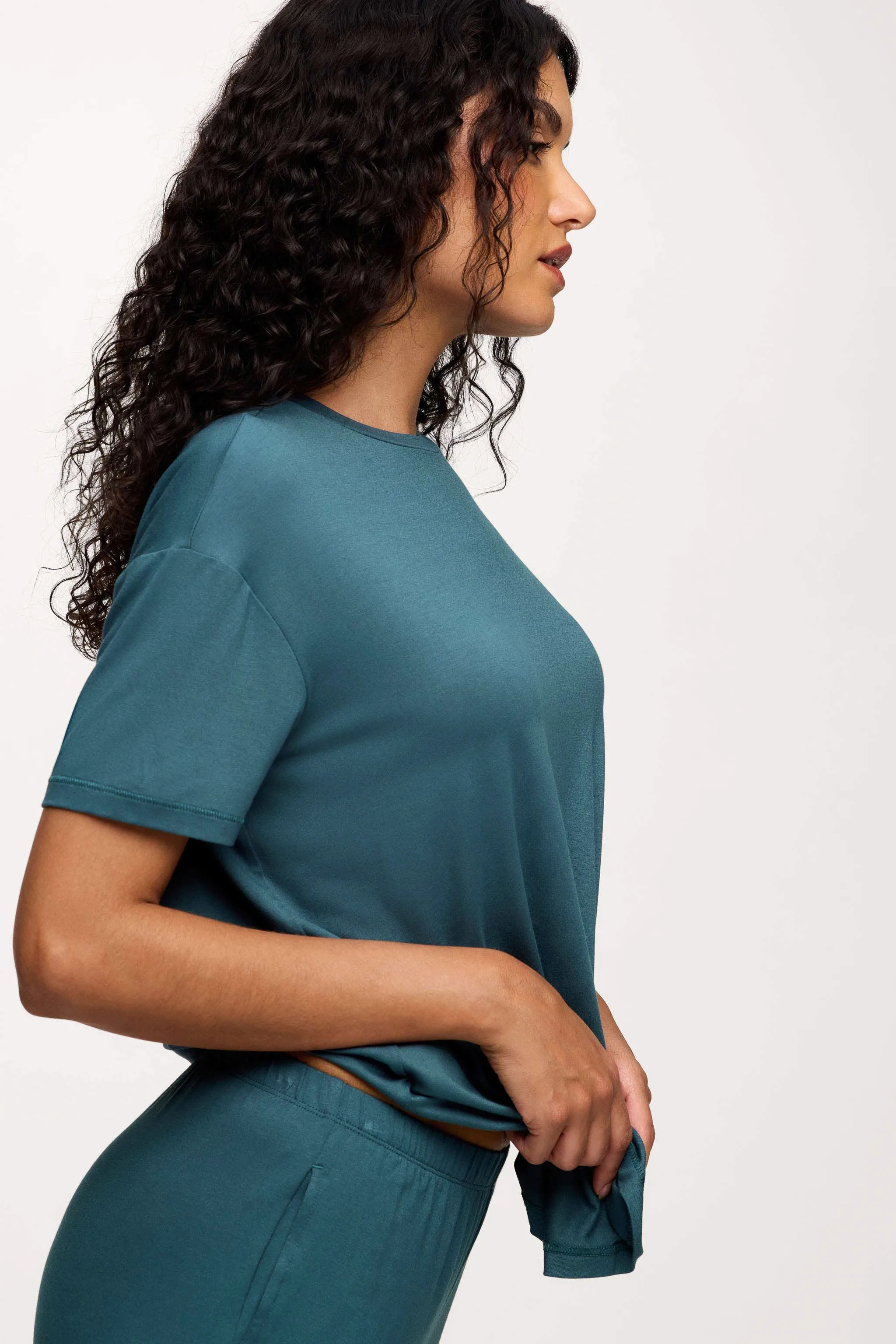 Boyfriend Pajama Tee | Ocean sold by nuuds product image thumbnail 3