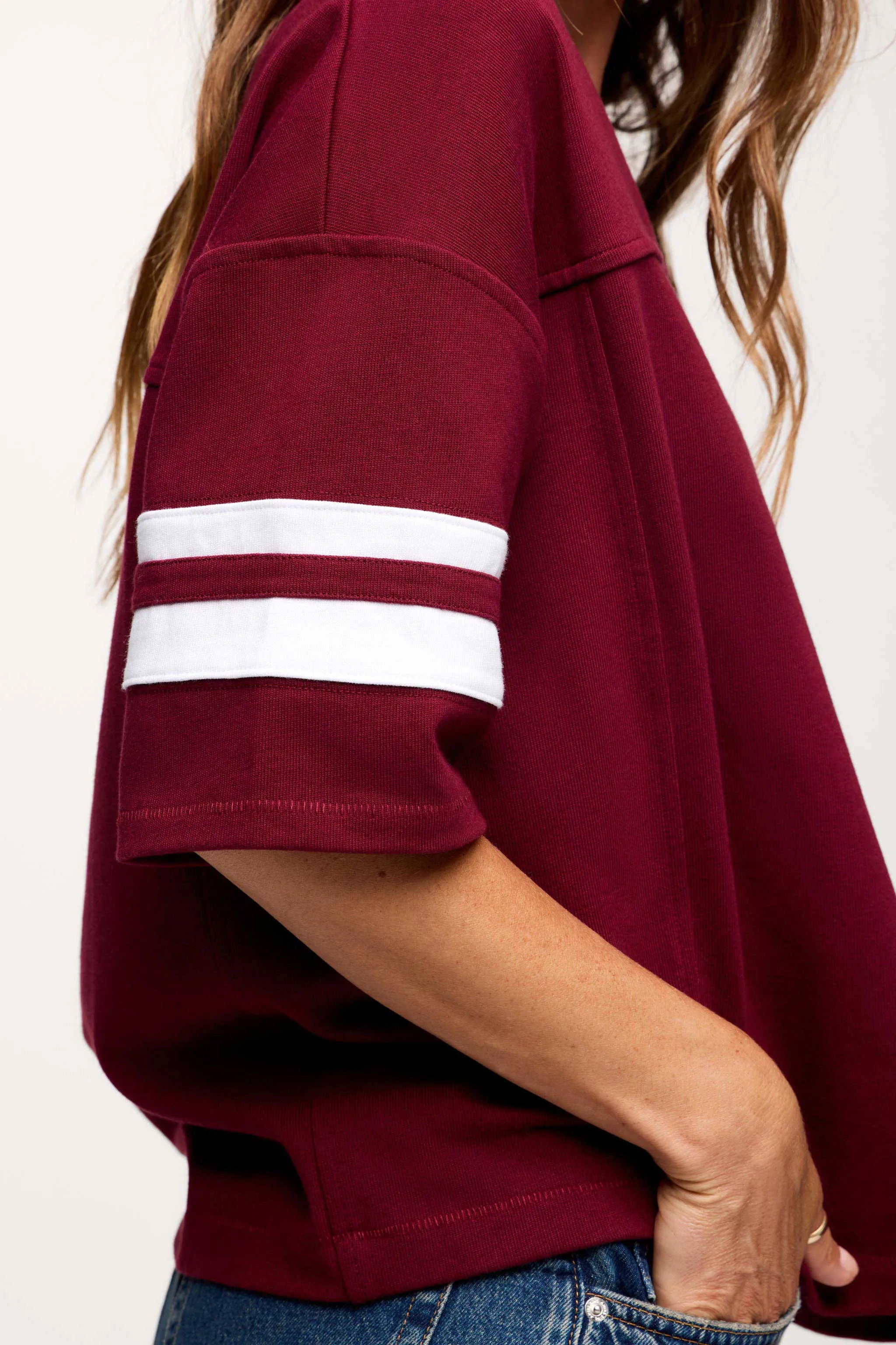 Touchdown Tee | Ruby sold by nuuds product image thumbnail 4