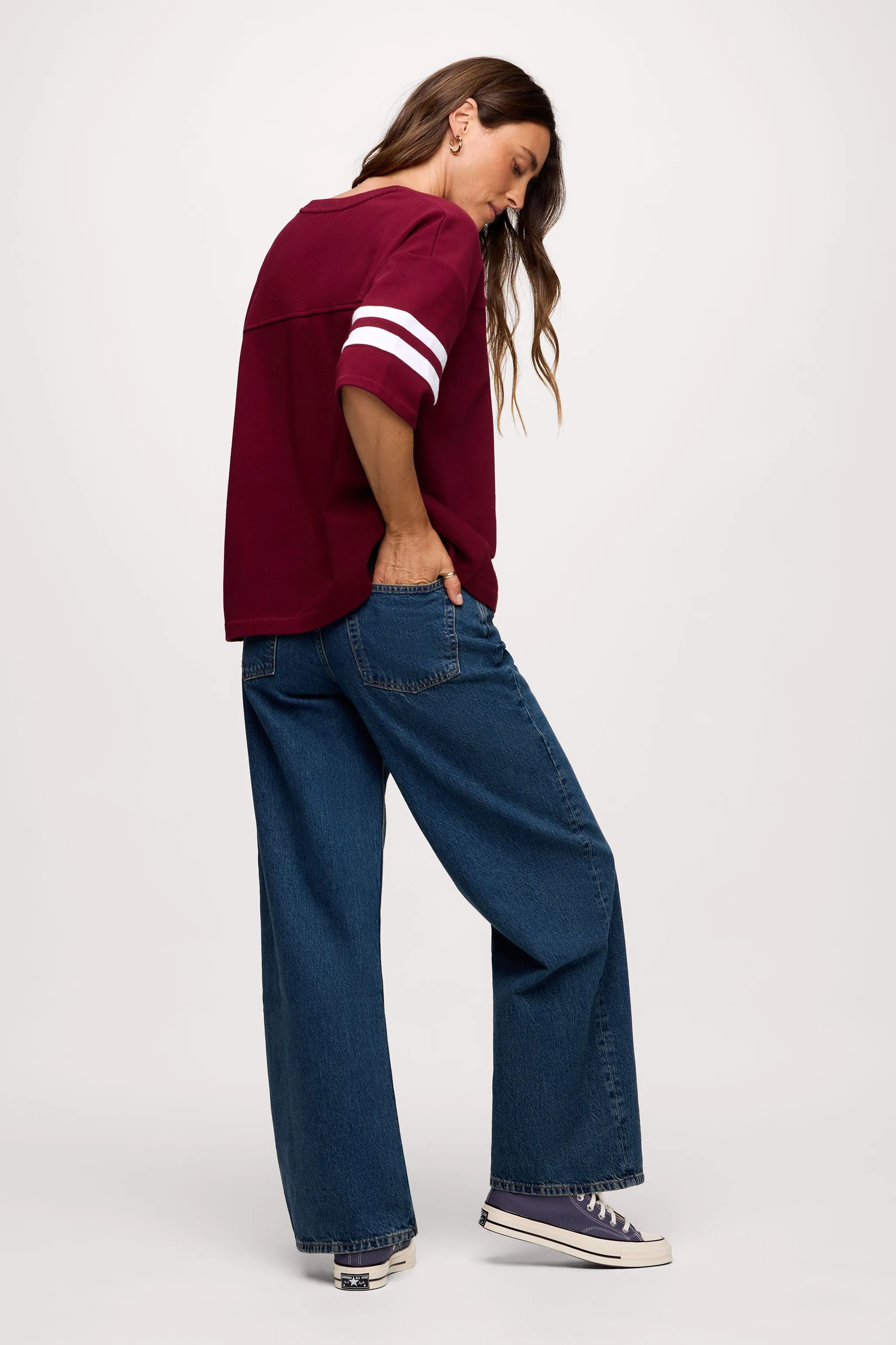 Touchdown Tee | Ruby sold by nuuds product image thumbnail 5