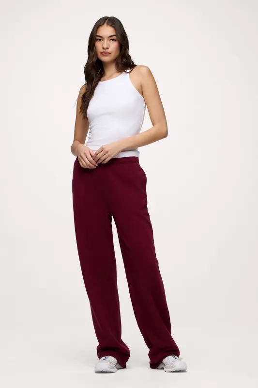 Core Fleece Wide Leg Sweatpant | Ruby sold by nuuds