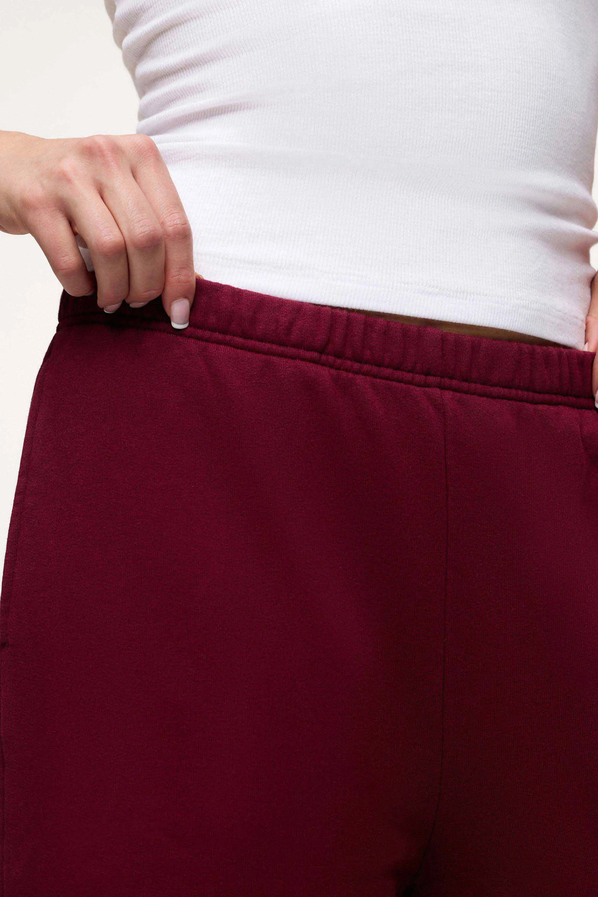 Core Fleece Wide Leg Sweatpant | Ruby sold by nuuds product image thumbnail 4