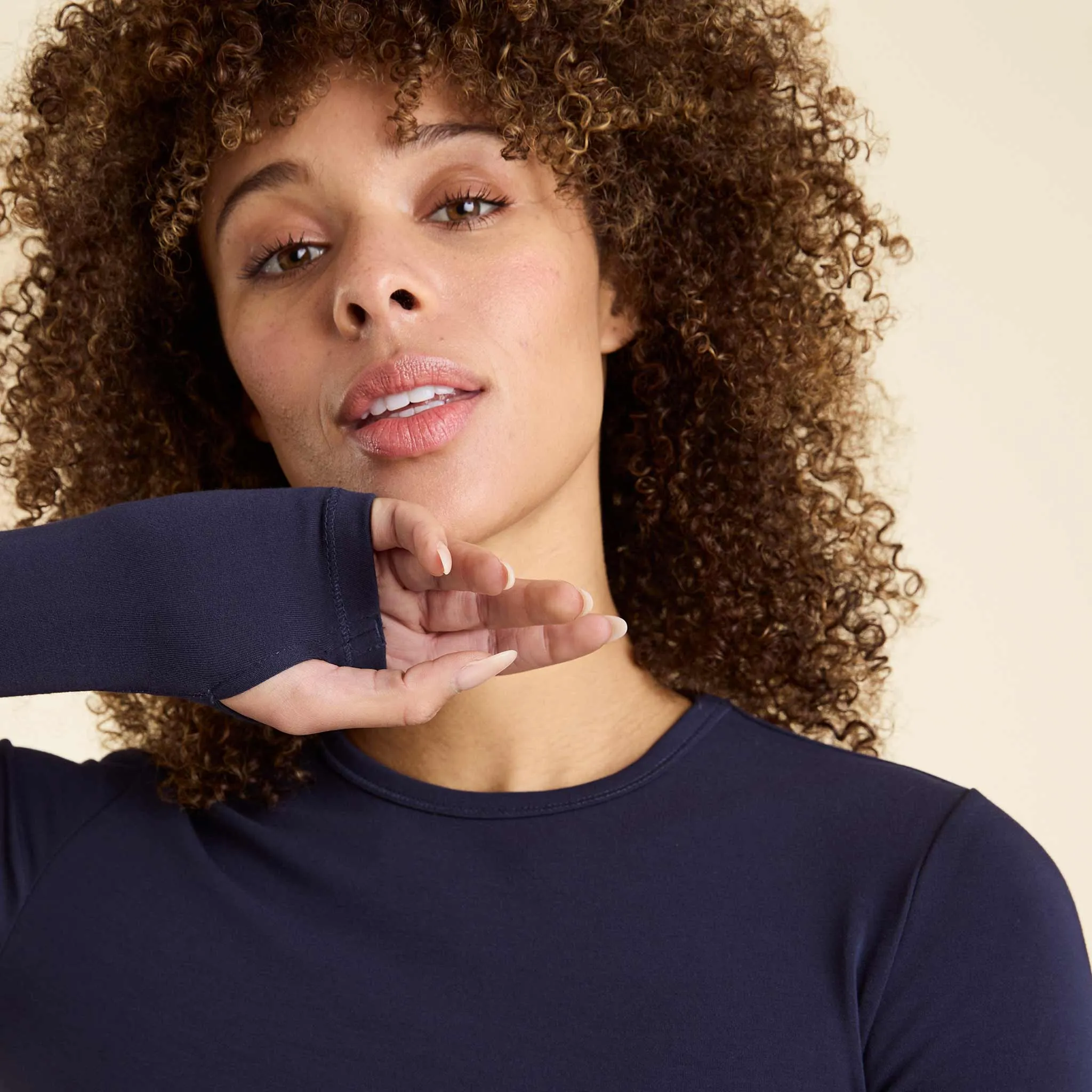 SwiftStretch Long Sleeve Shirt | Navy sold by nuuds product image thumbnail 5