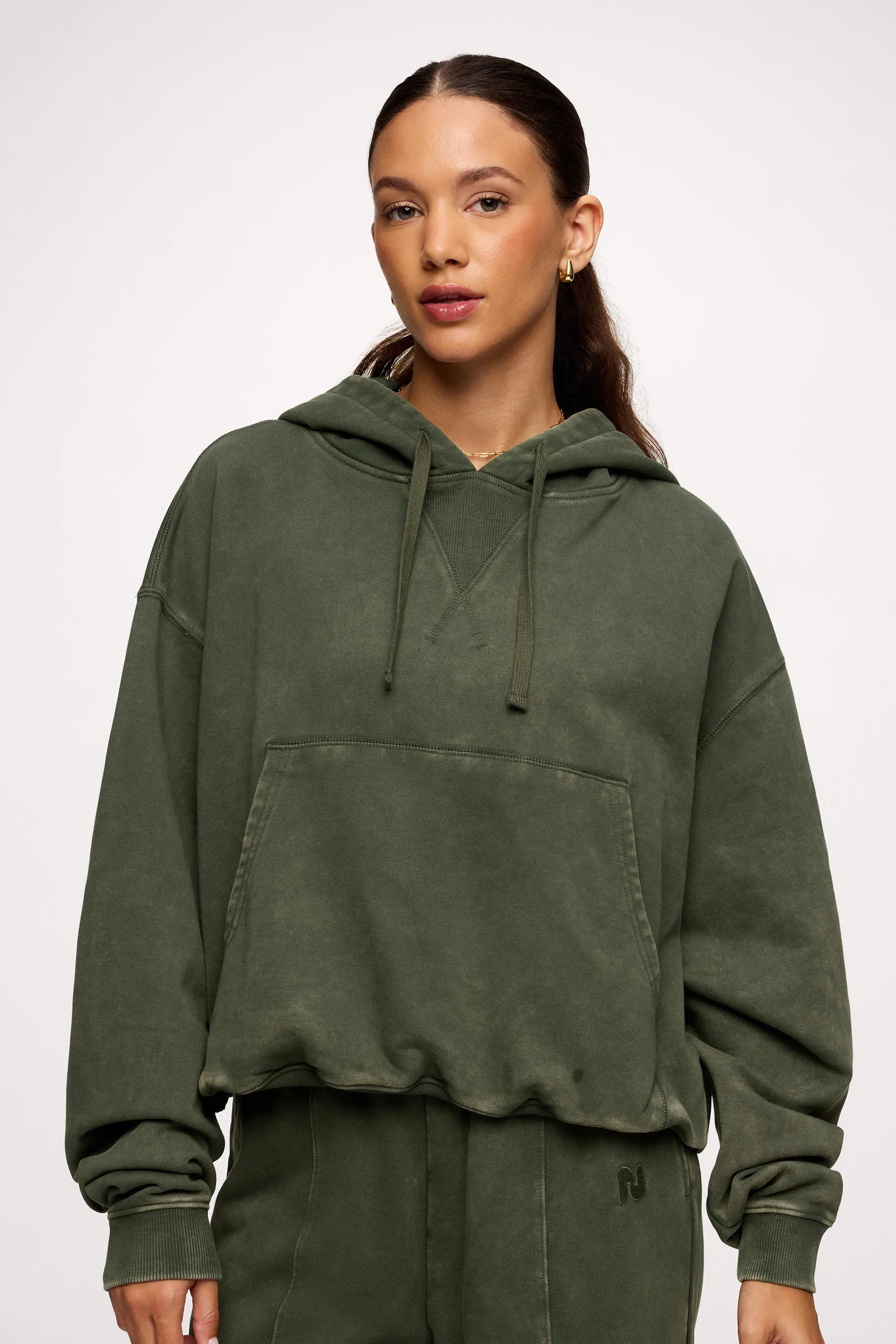 Vintage Washed Hoodie | Darkest Olive sold by nuuds product image thumbnail 2