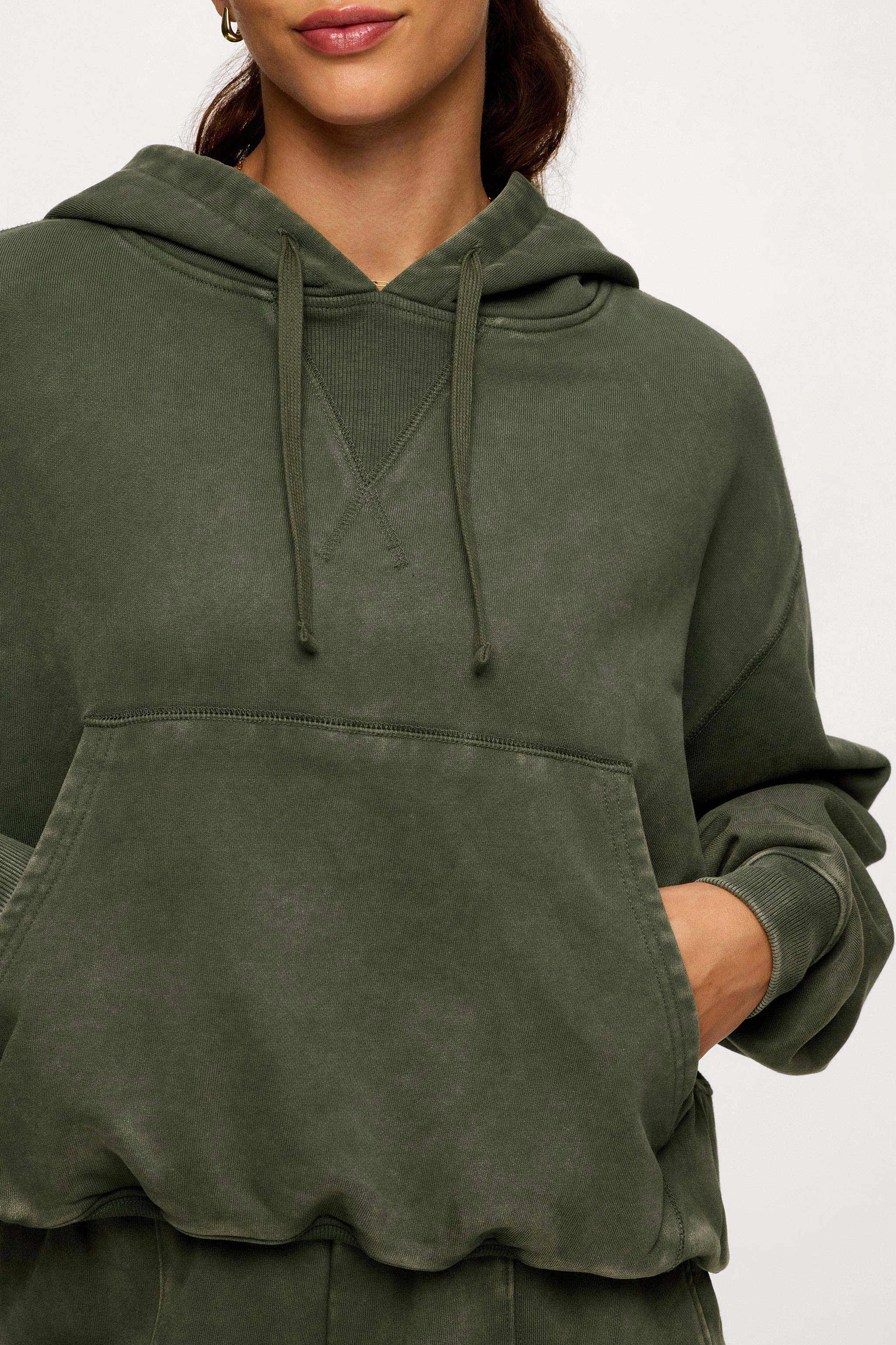 Vintage Washed Hoodie | Darkest Olive sold by nuuds product image thumbnail 4