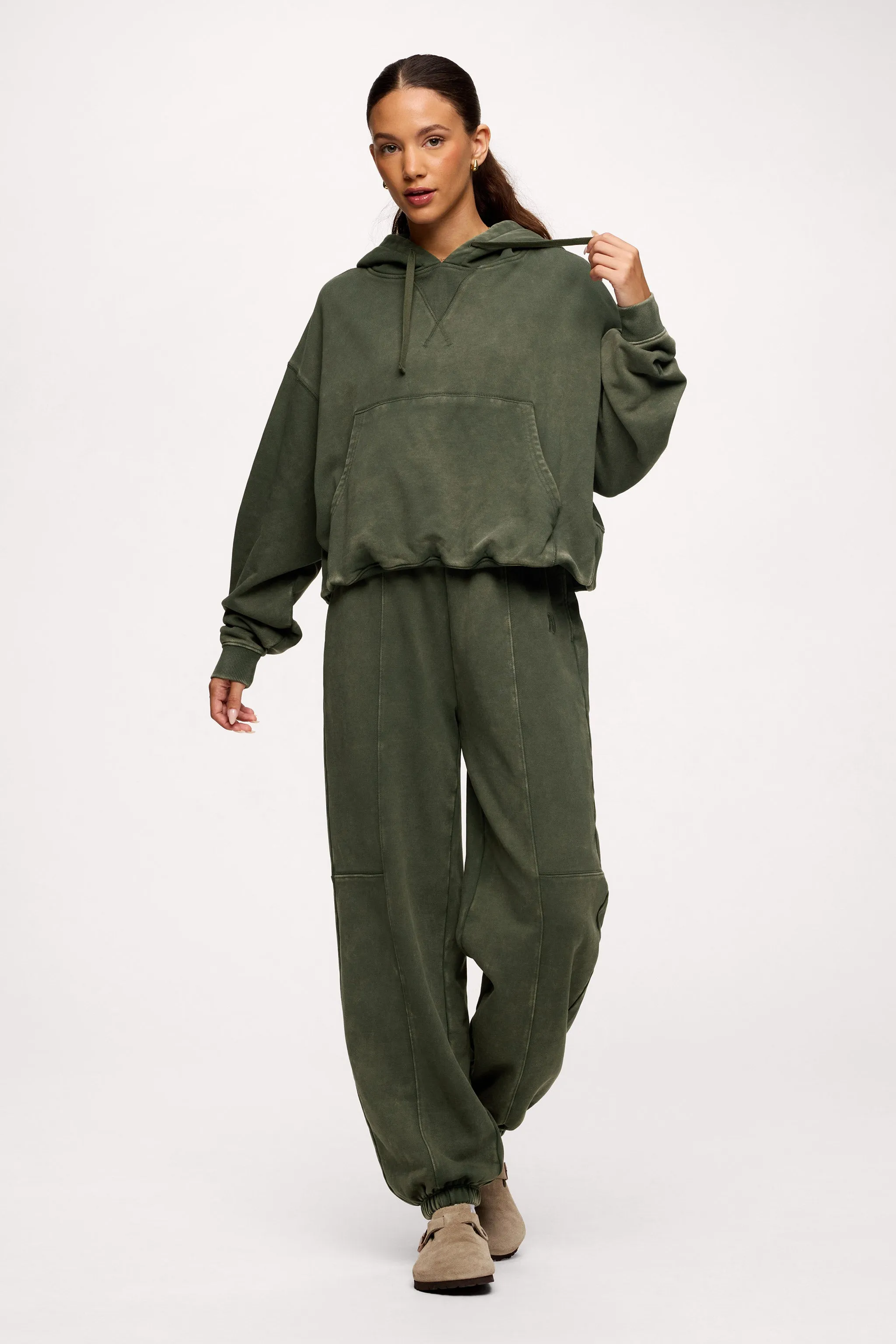Vintage Washed Hoodie | Darkest Olive sold by nuuds