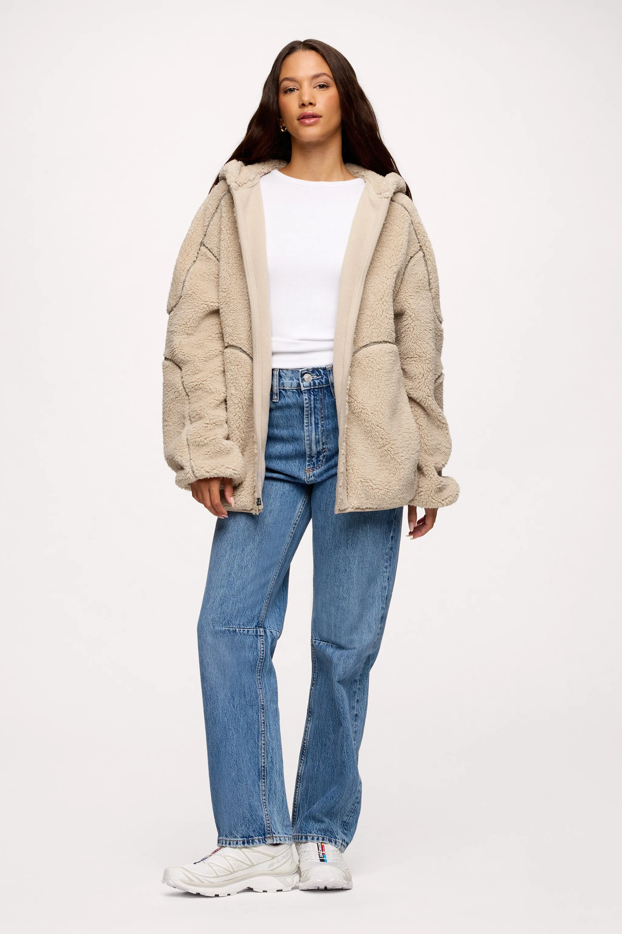 Summit Sherpa Zip-Up | Dune sold by nuuds product image thumbnail 2