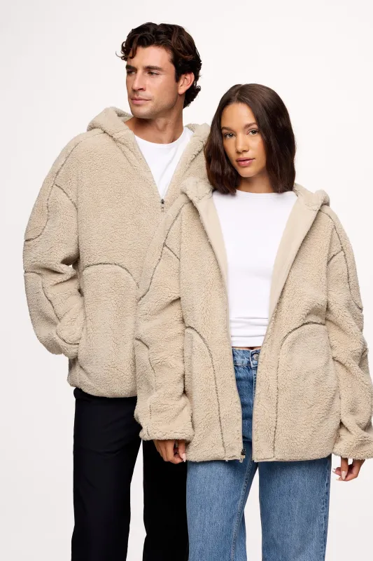 Summit Sherpa Zip-Up | Dune sold by nuuds