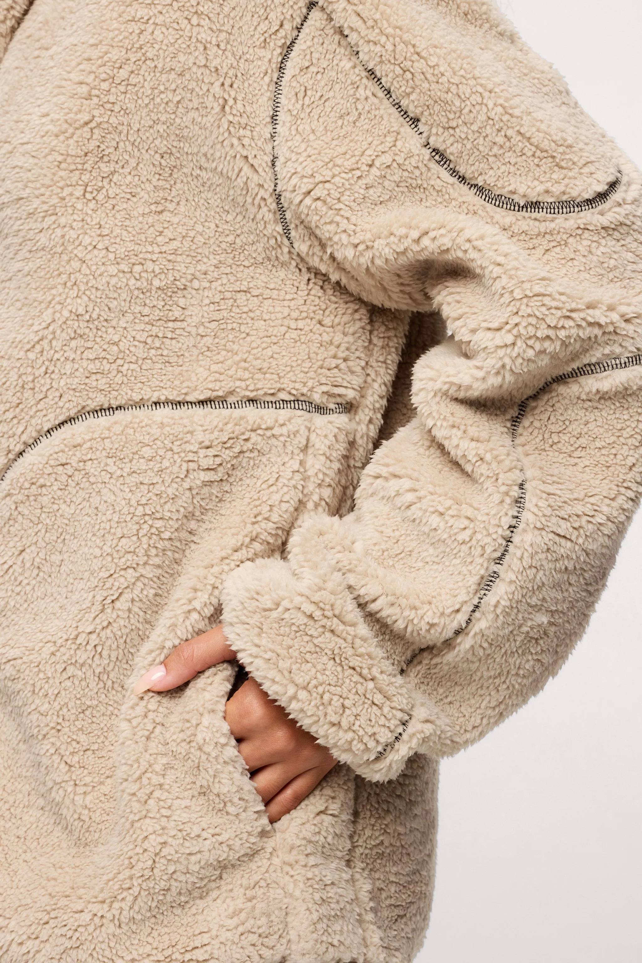 Summit Sherpa Zip-Up | Dune sold by nuuds product image thumbnail 5