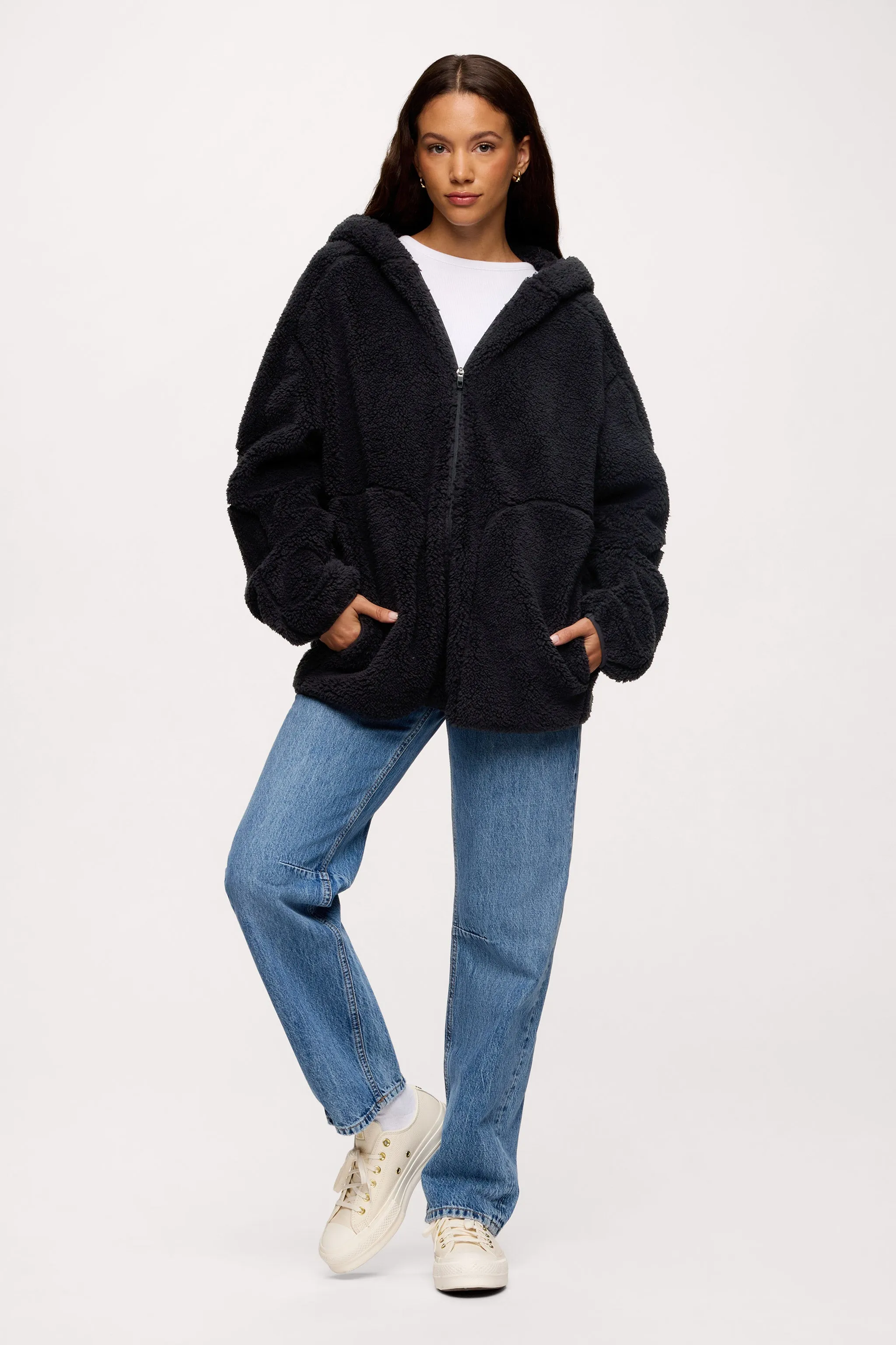 Summit Sherpa Zip-Up | Black sold by nuuds product image thumbnail 2