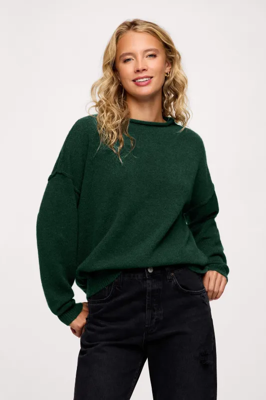 Cozy Knit Mockneck Sweater | Hunter sold by nuuds
