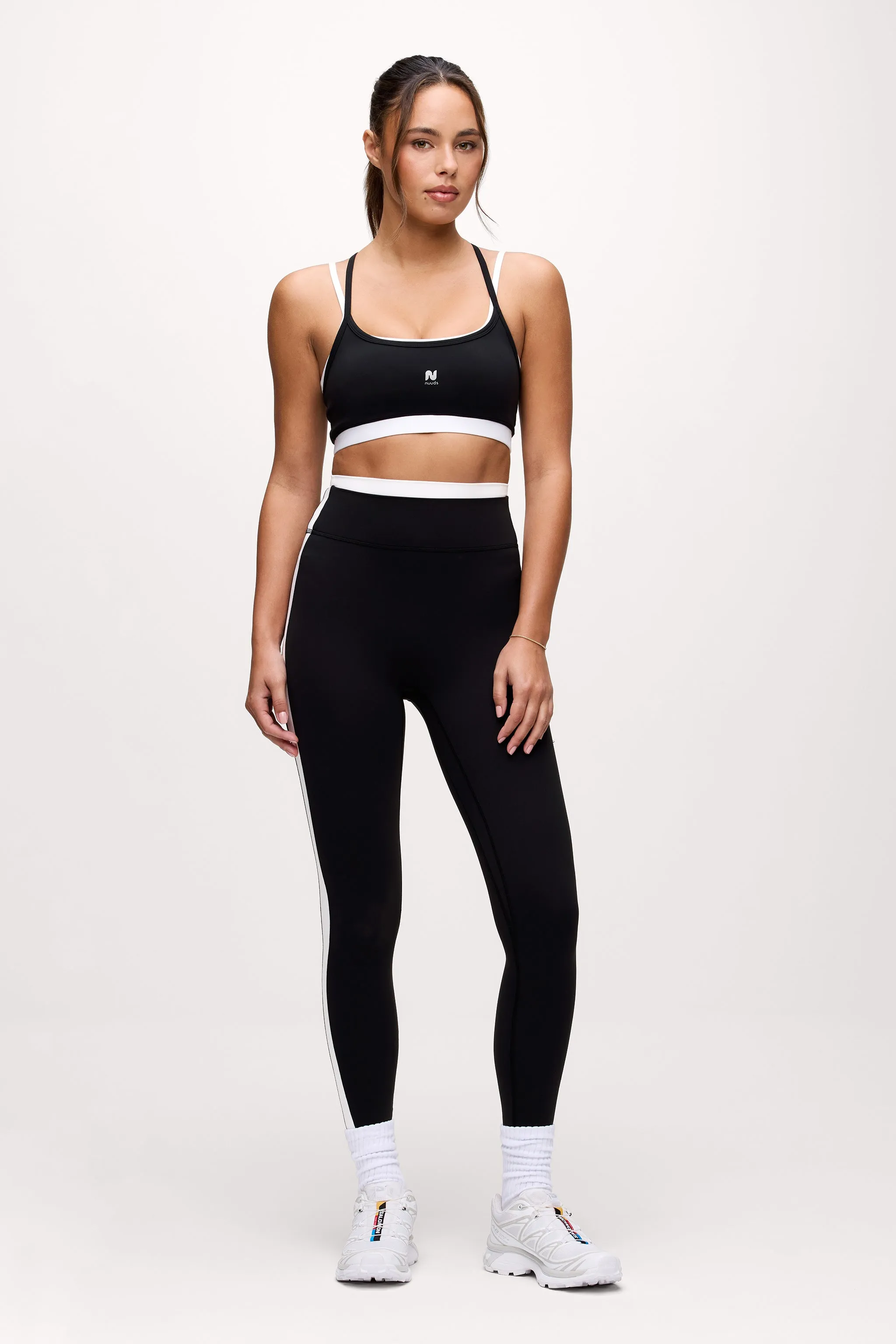 Motion Contrast Layering Bra | Black sold by nuuds product image thumbnail 3