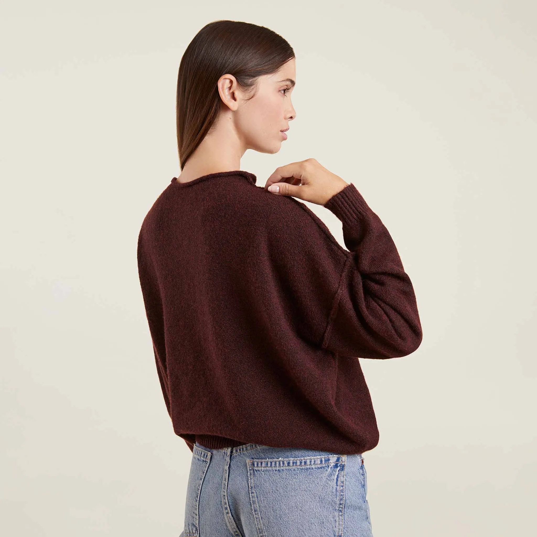 Cozy Knit Sweater | Merlot sold by nuuds product image thumbnail 5