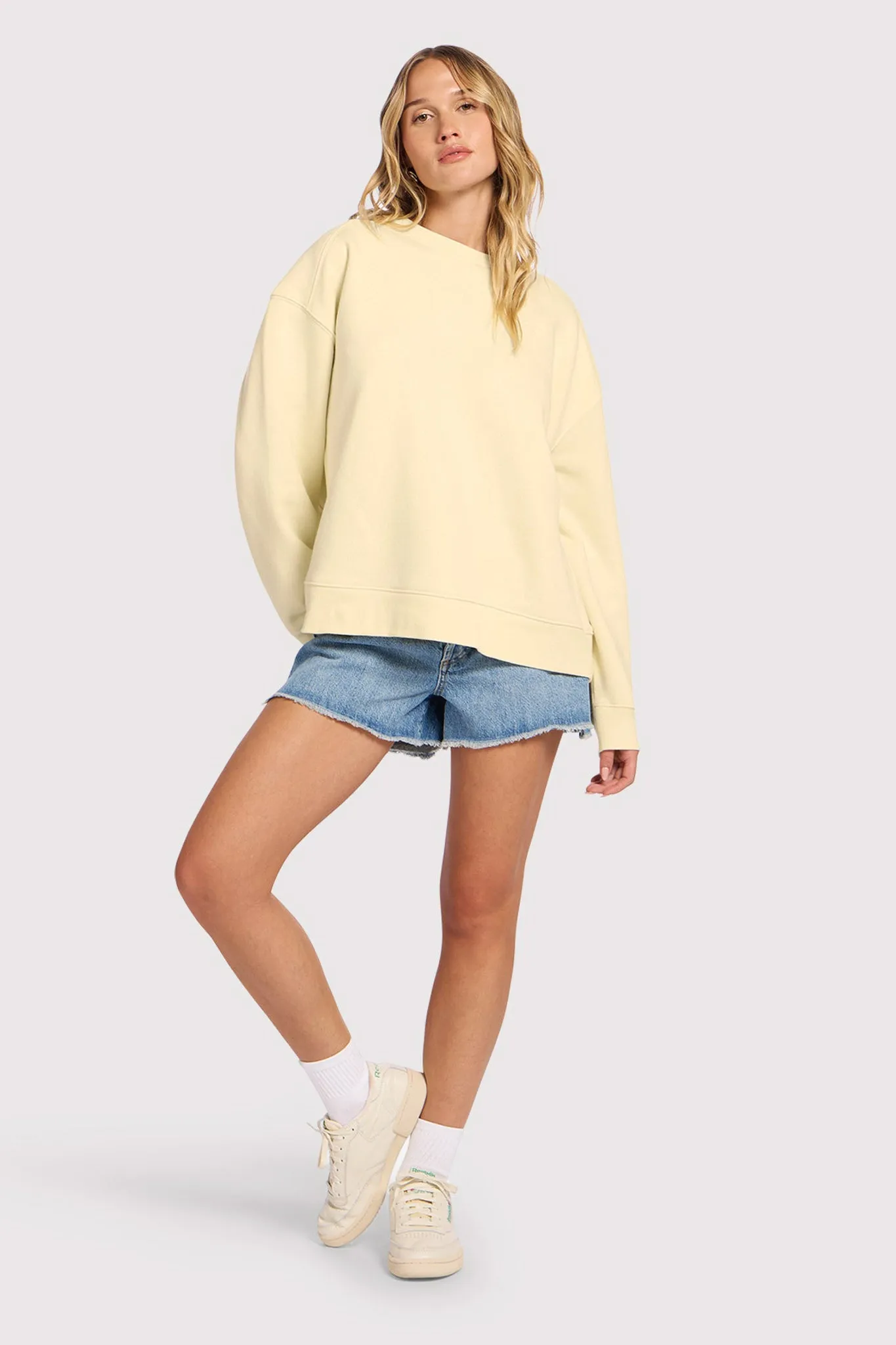 Vintage Fleece Oversized Boxy Crewneck Sweatshirt | Butter sold by nuuds product image thumbnail 2