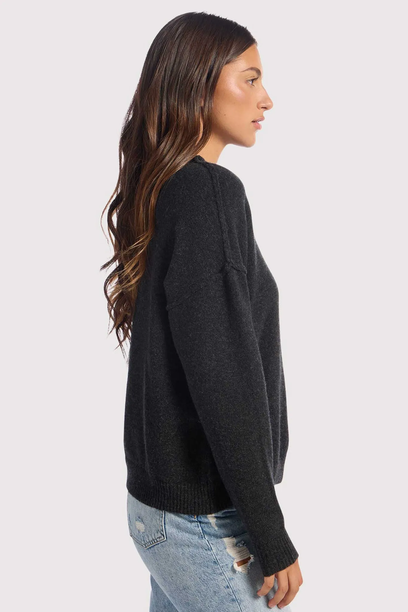 Cozy Knit Mockneck Sweater | Black sold by nuuds product image thumbnail 3