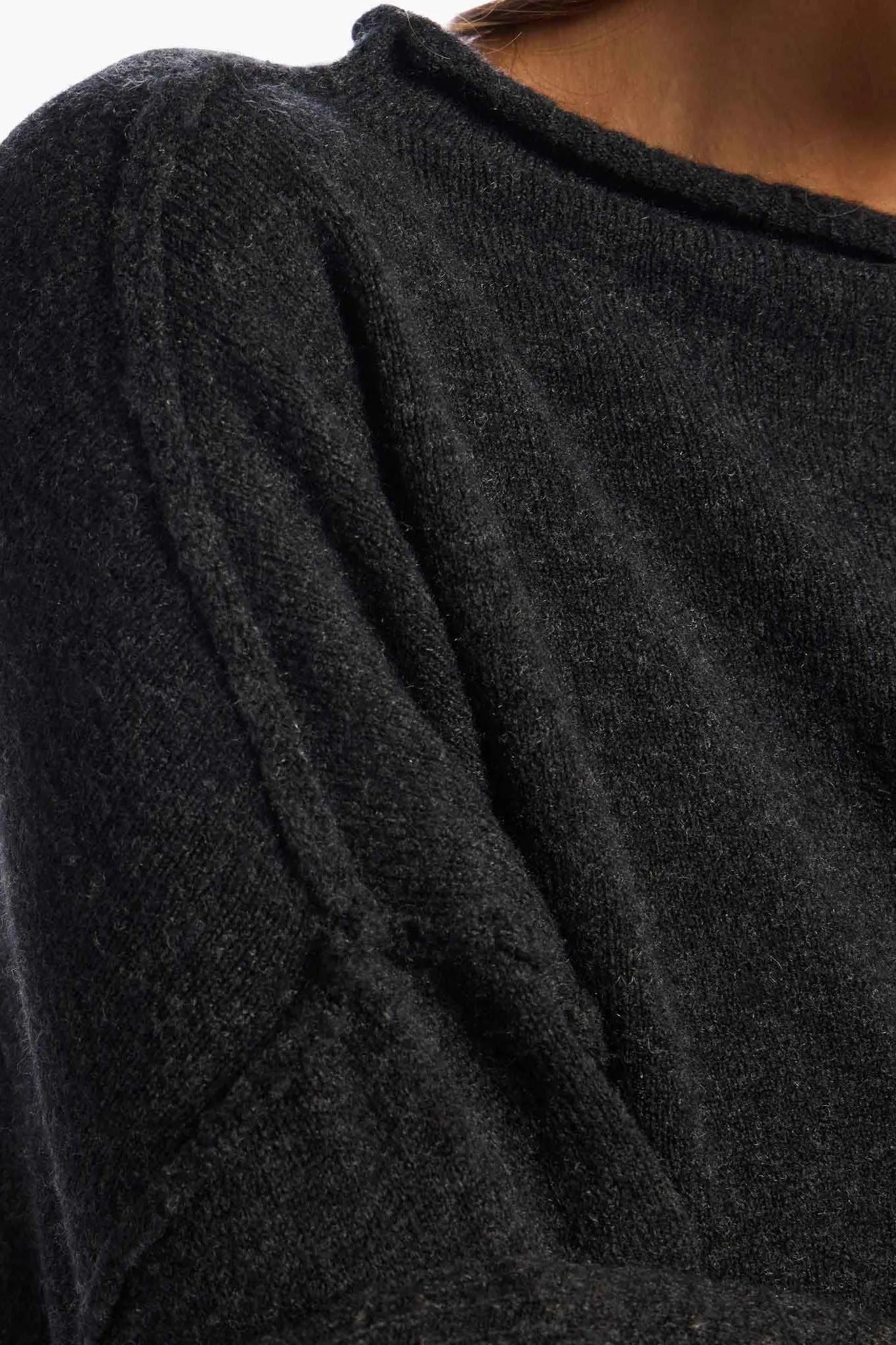 Cozy Knit Mockneck Sweater | Black sold by nuuds product image thumbnail 5