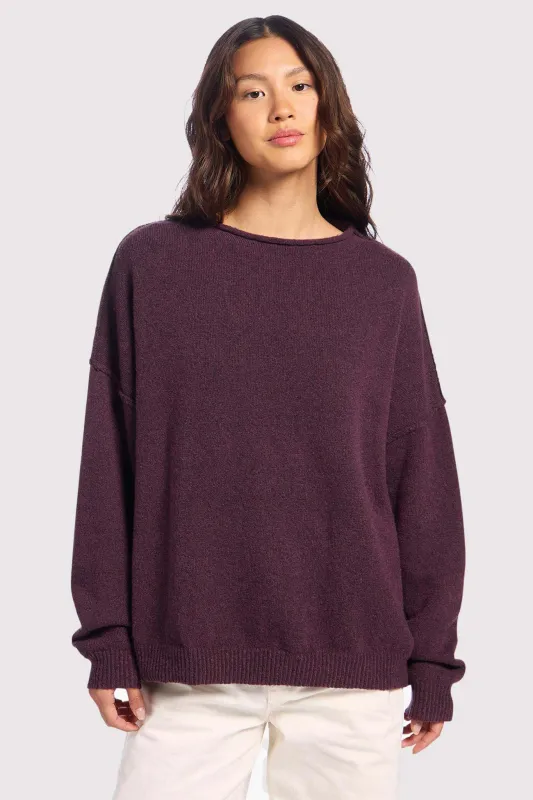 Cozy Knit Mockneck Sweater | Plum sold by nuuds