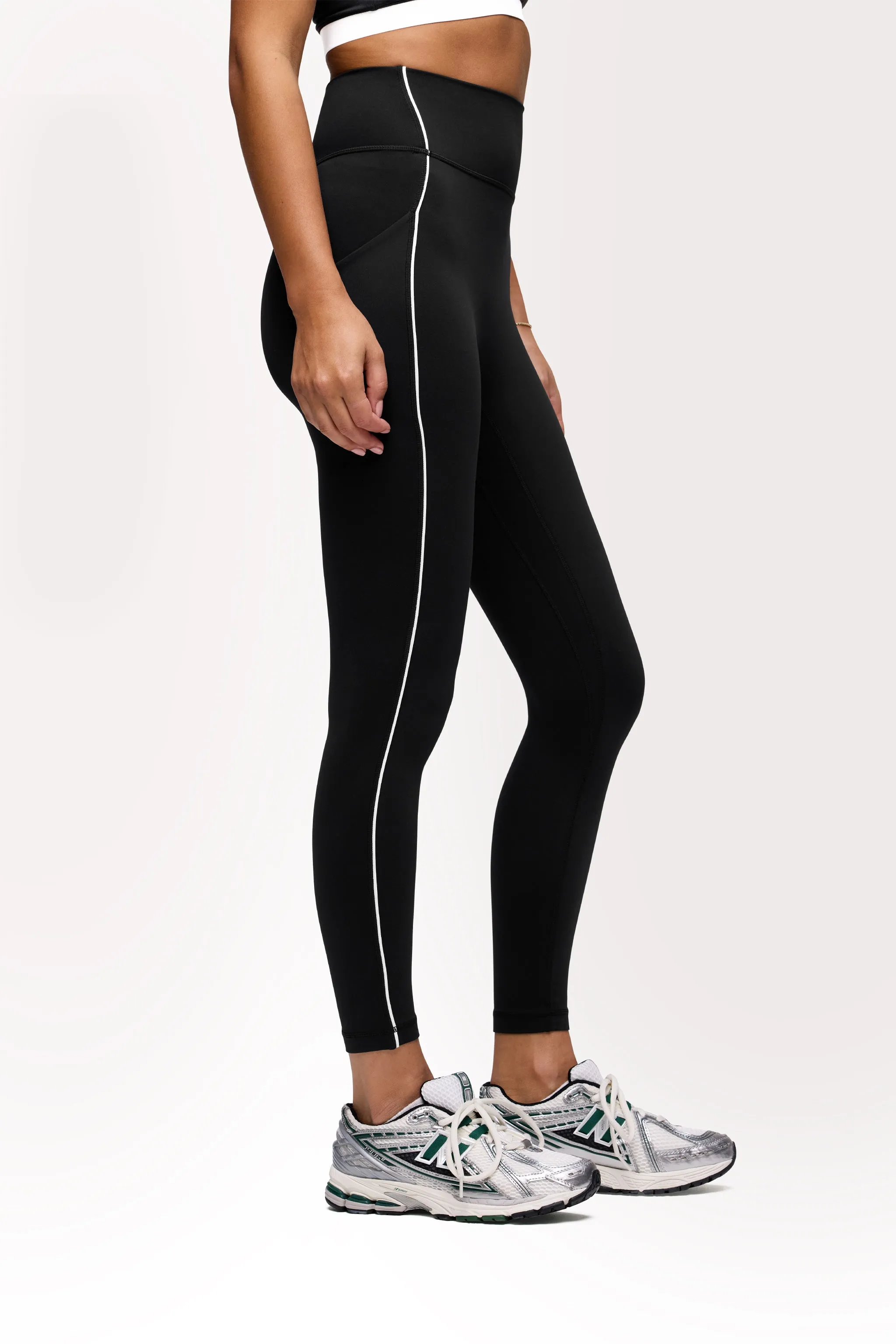 Motion Piped Legging with Pocket | Black sold by nuuds product image thumbnail 4