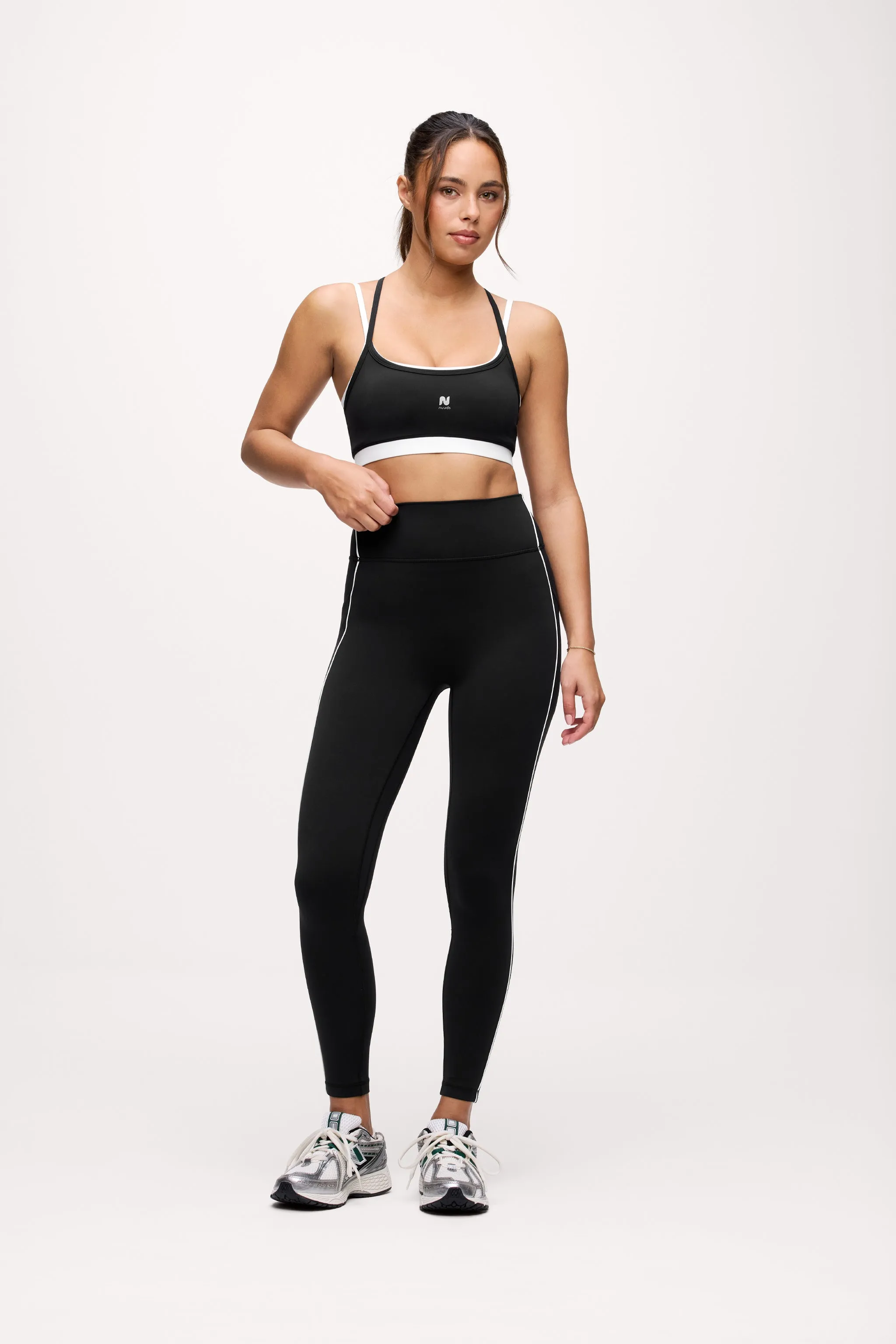 Motion Piped Legging with Pocket | Black sold by nuuds product image thumbnail 2
