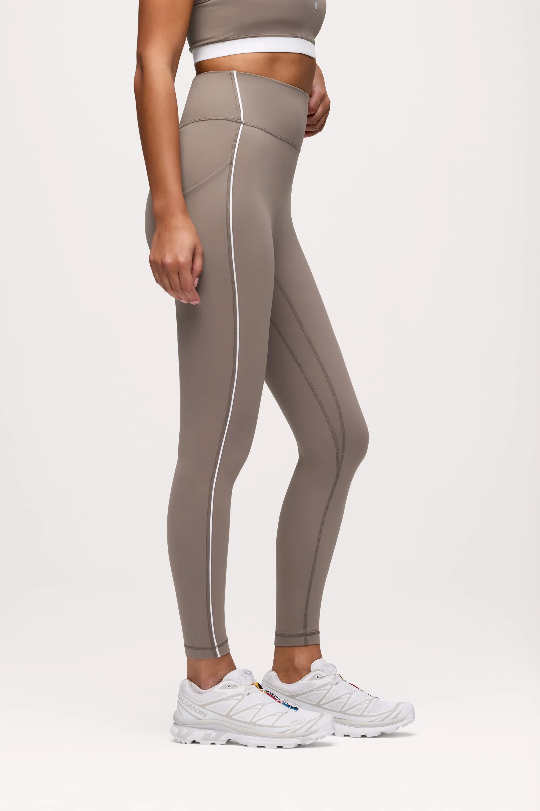 Motion Piped Legging with Pocket | Cocoa sold by nuuds product image thumbnail 4