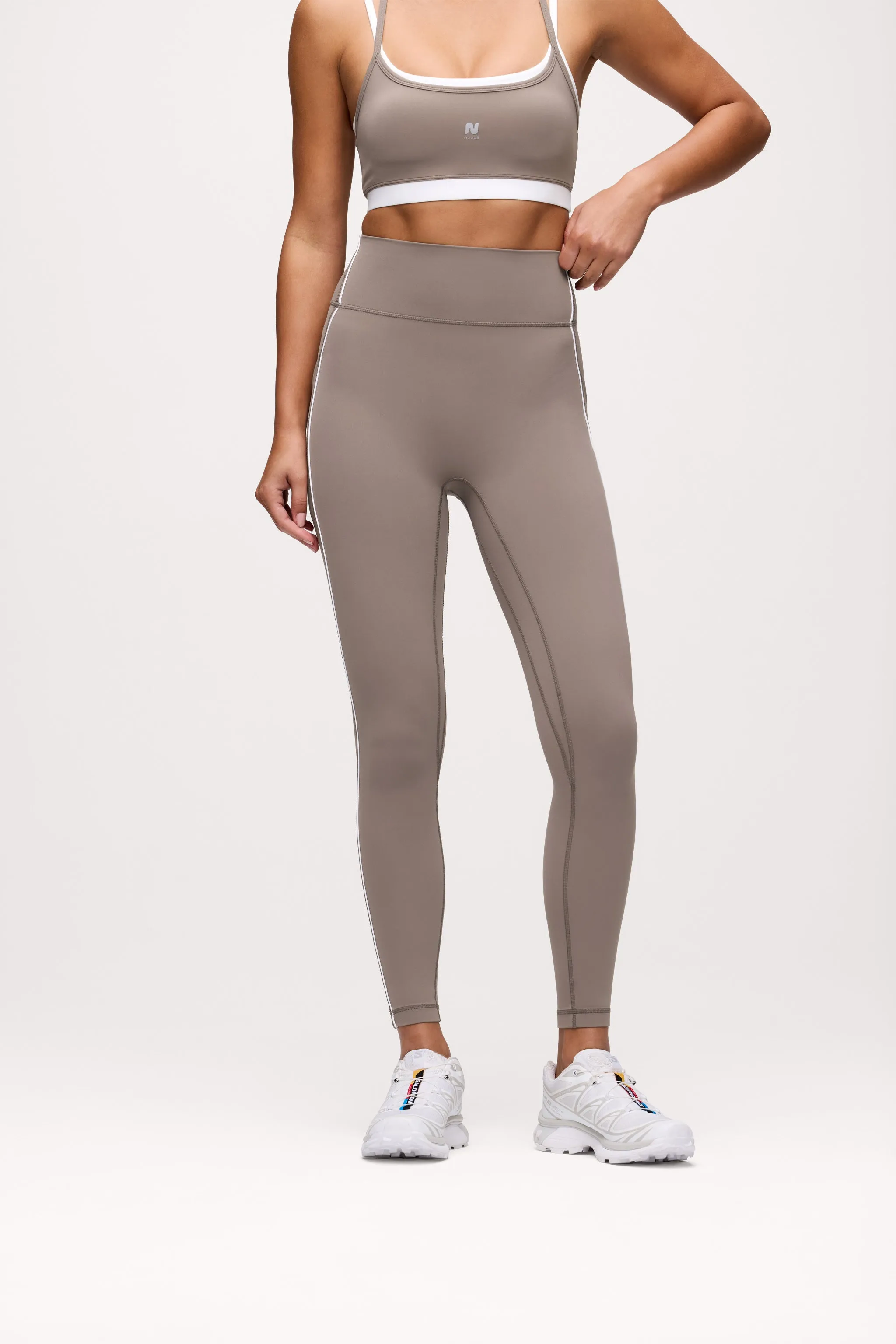 Motion Piped Legging with Pocket | Cocoa sold by nuuds product image thumbnail 3