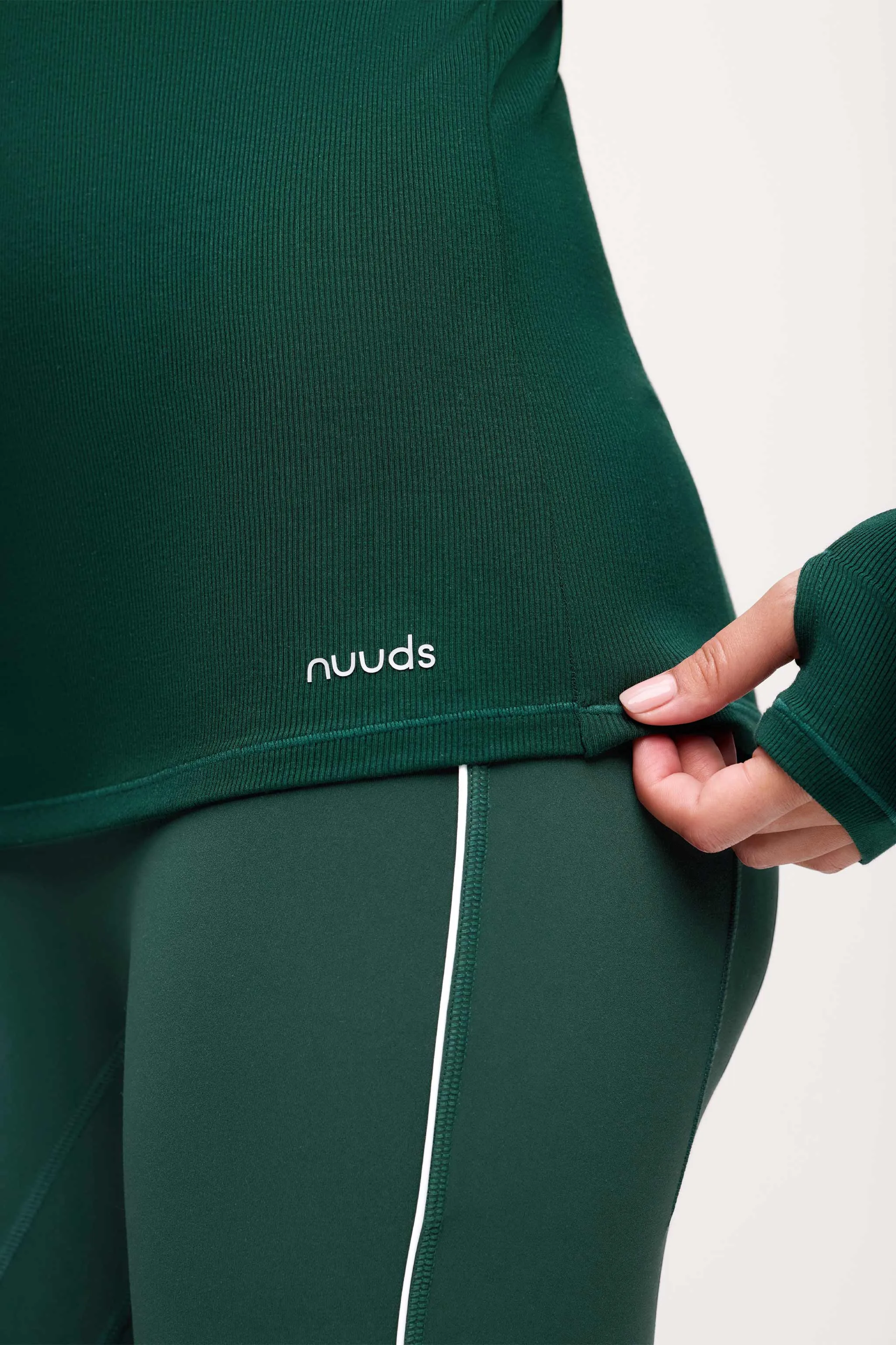 Sporty Rib Bra Long Sleeve | Blackpine sold by nuuds product image thumbnail 5
