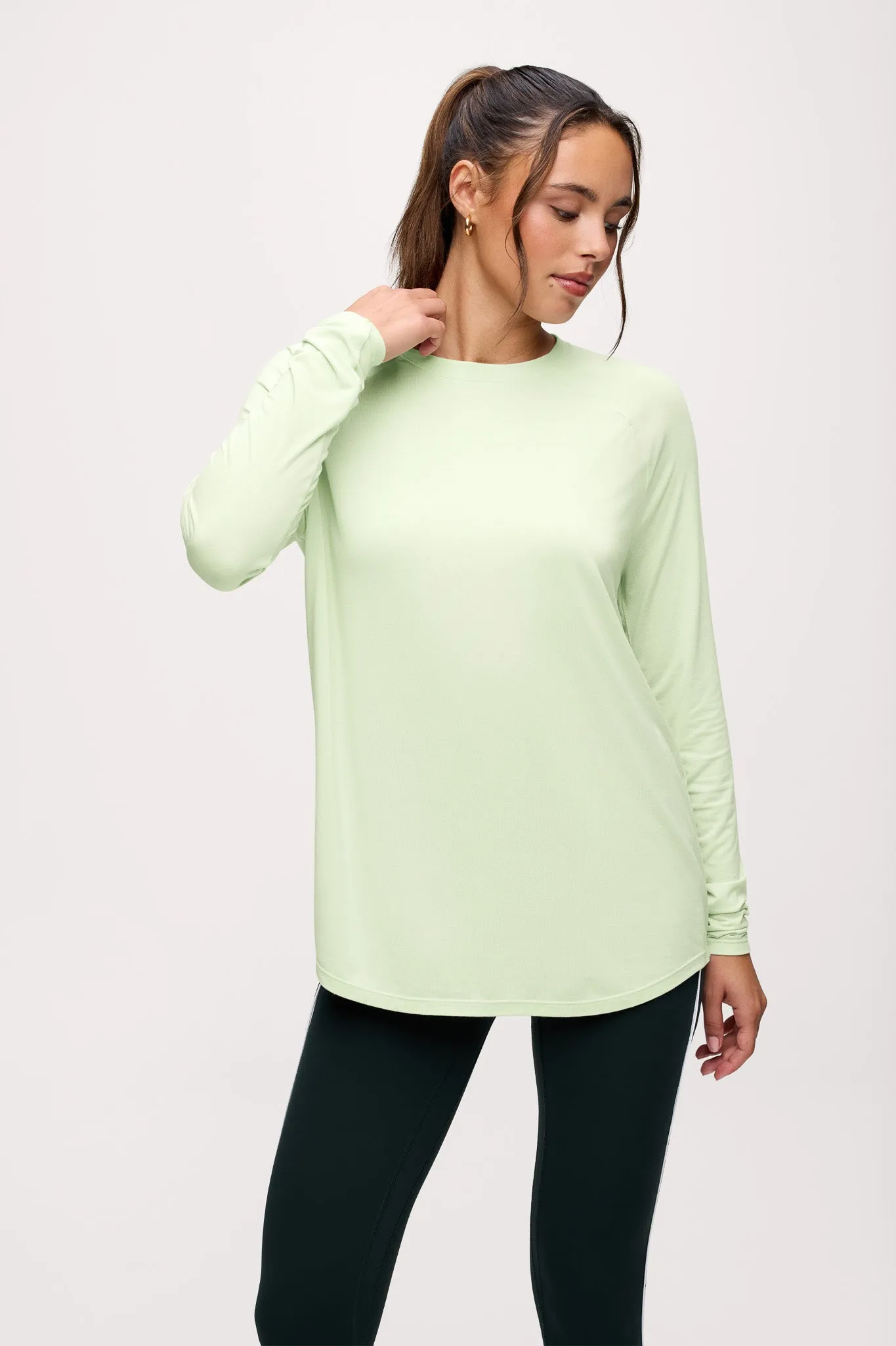 Featherweight Active Long Sleeve Shirt | Matcha sold by nuuds