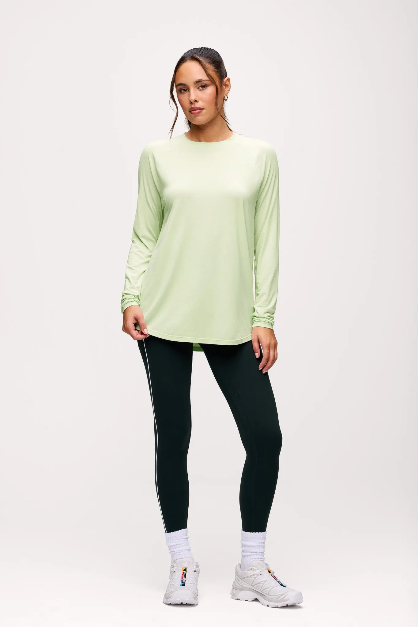 Featherweight Active Long Sleeve Shirt | Matcha sold by nuuds product image thumbnail 2