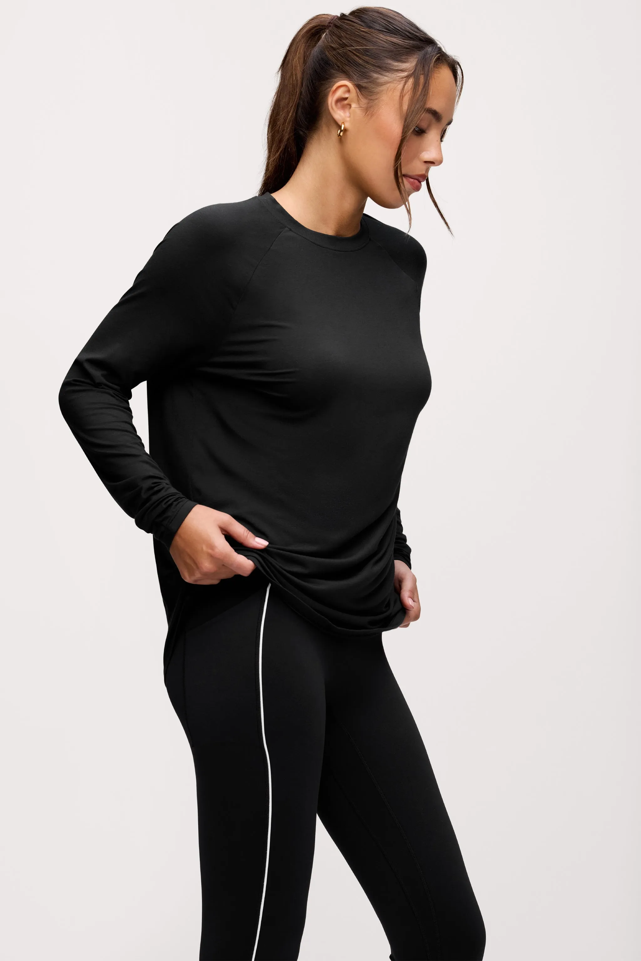Featherweight Active Long Sleeve Shirt | Black sold by nuuds product image thumbnail 3