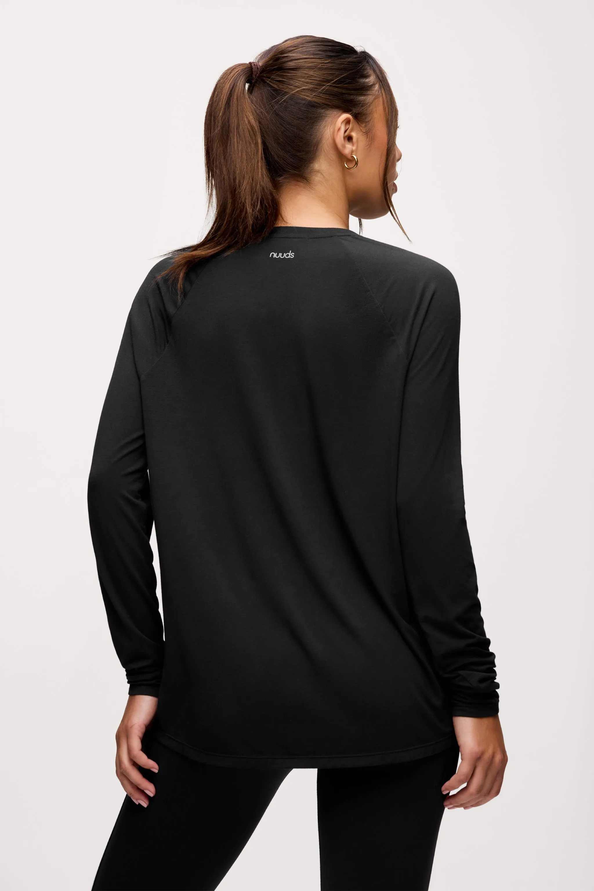 Featherweight Active Long Sleeve Shirt | Black sold by nuuds product image thumbnail 4